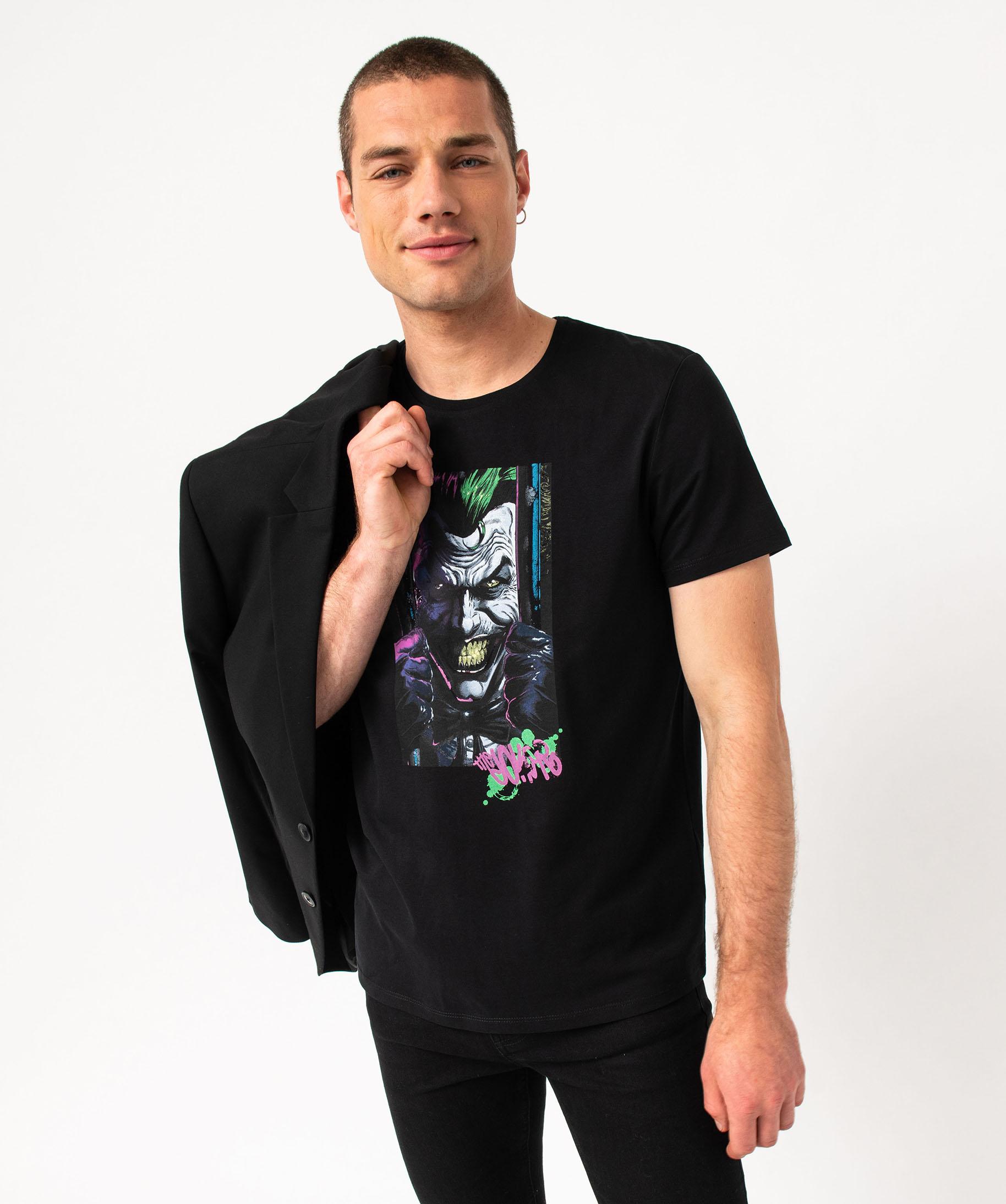 T-shirt Batman Manches Courtes Noir Taille 10-12 - 100% Polyester, Occasion Très Bon état