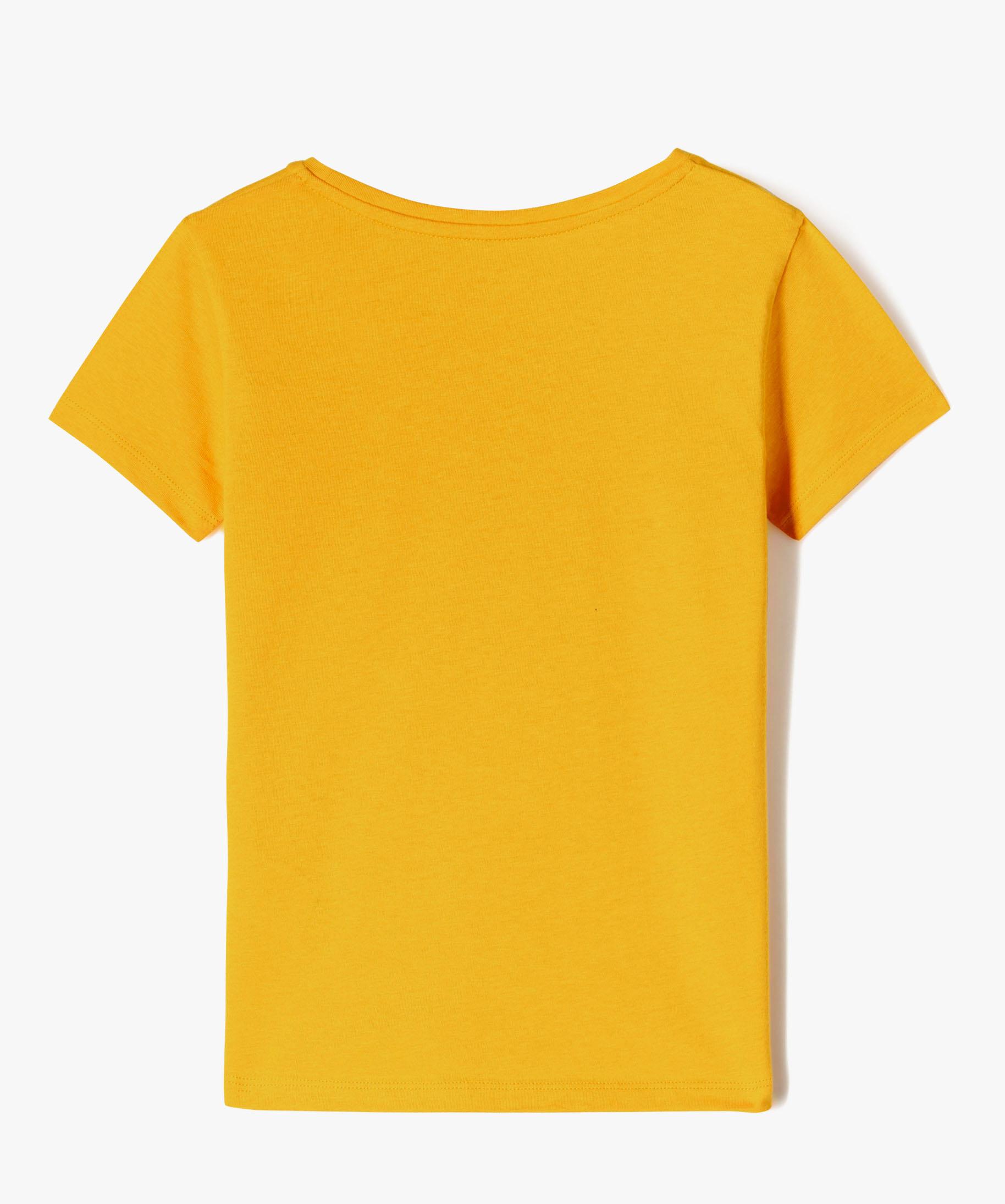 T shirt fille jaune 2025