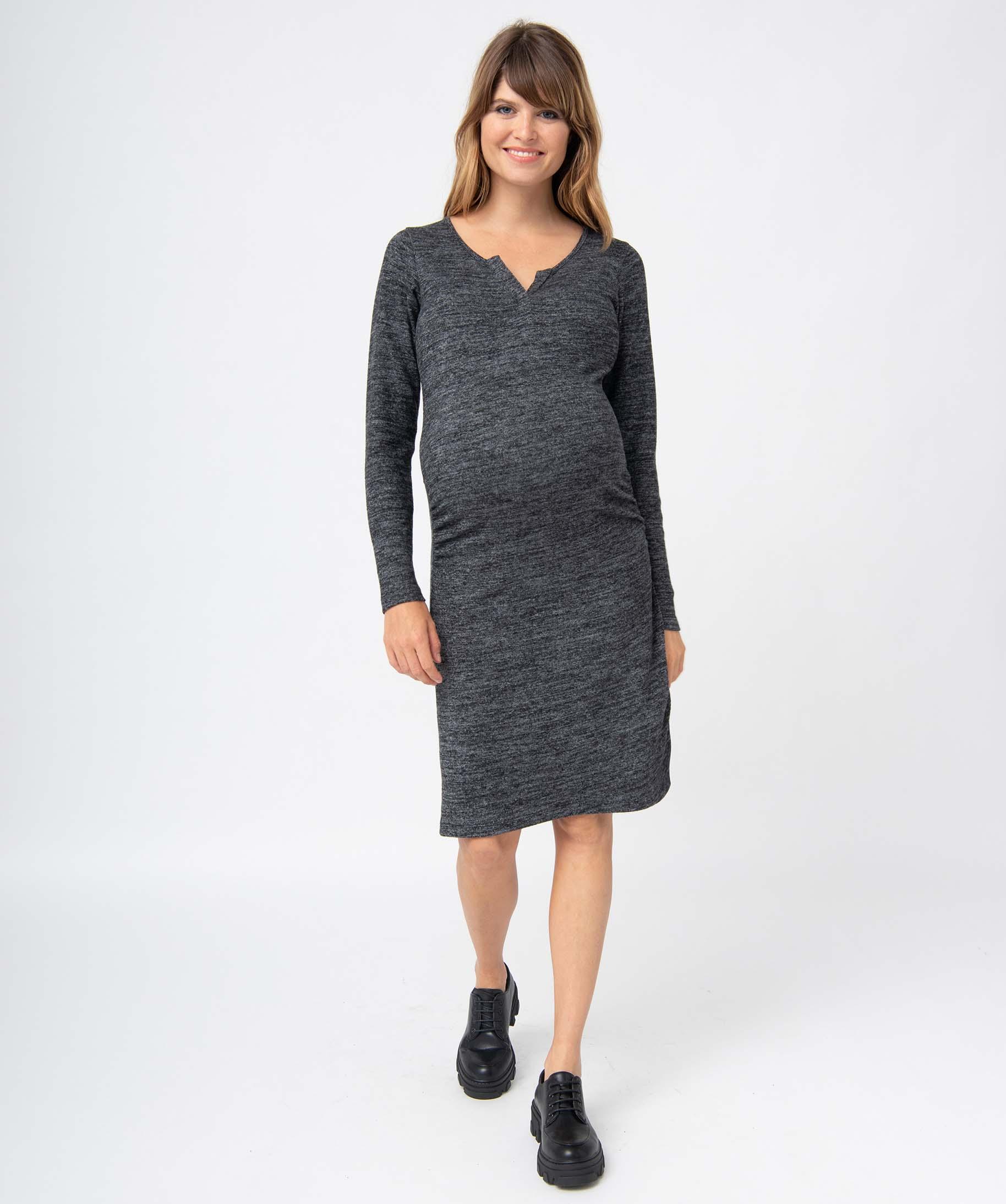 Robe de grossesse en maille souple et extensible gris | GEMO