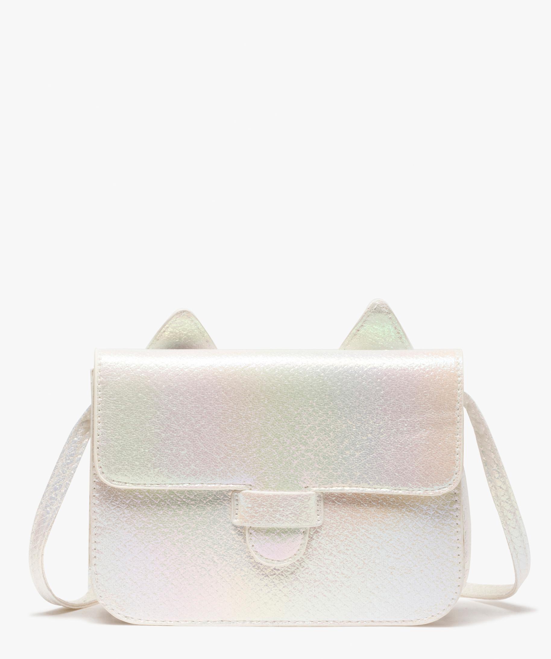 Sac fille rond forme cartable avec oreilles blanc GEMO