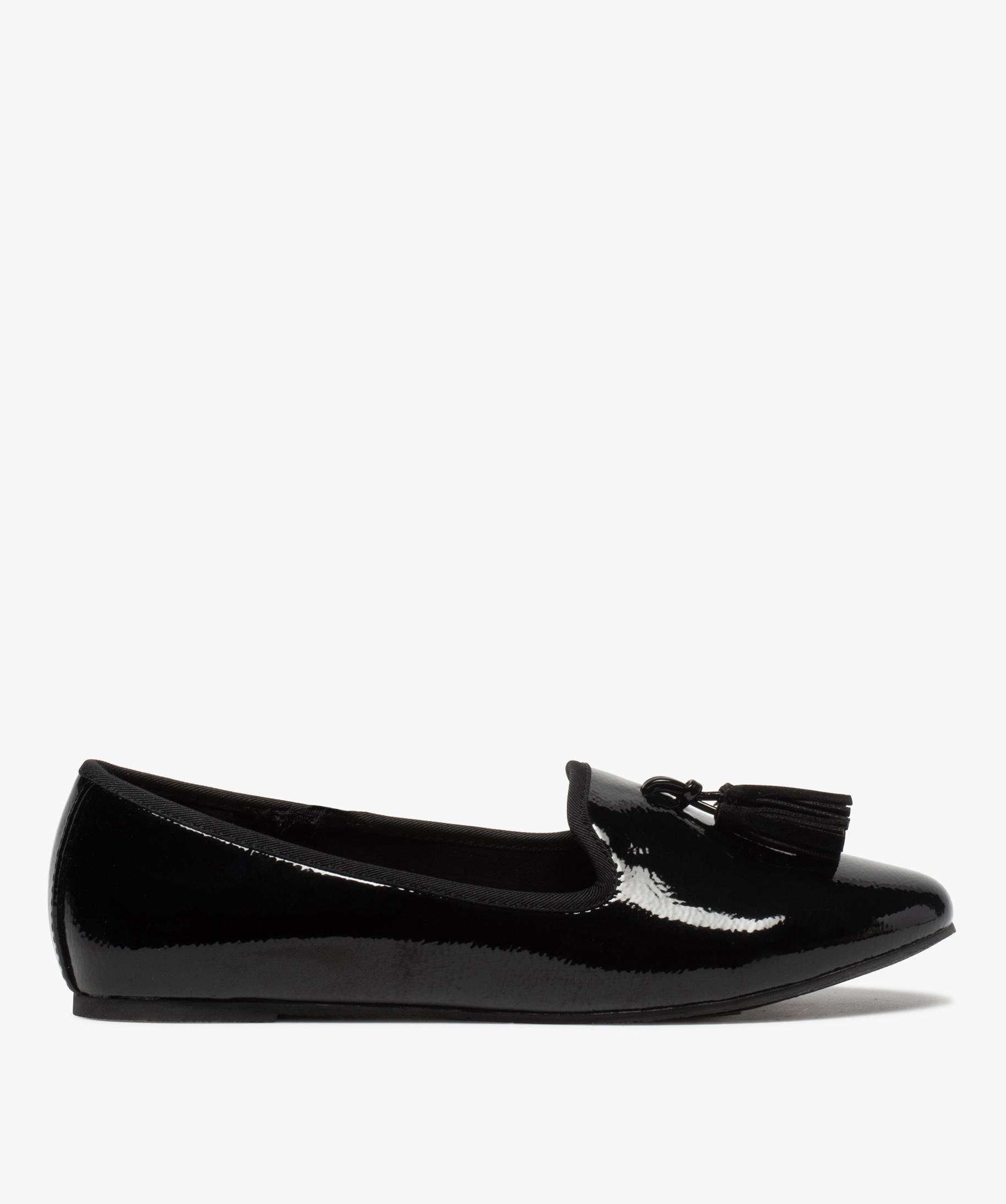 Slippers vernis noir femme discount