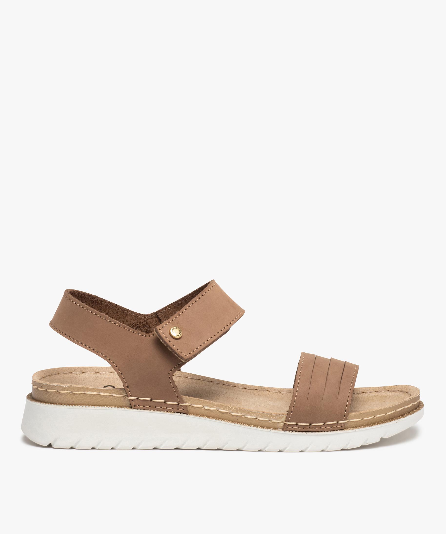 Sandales femme confort cuir sales