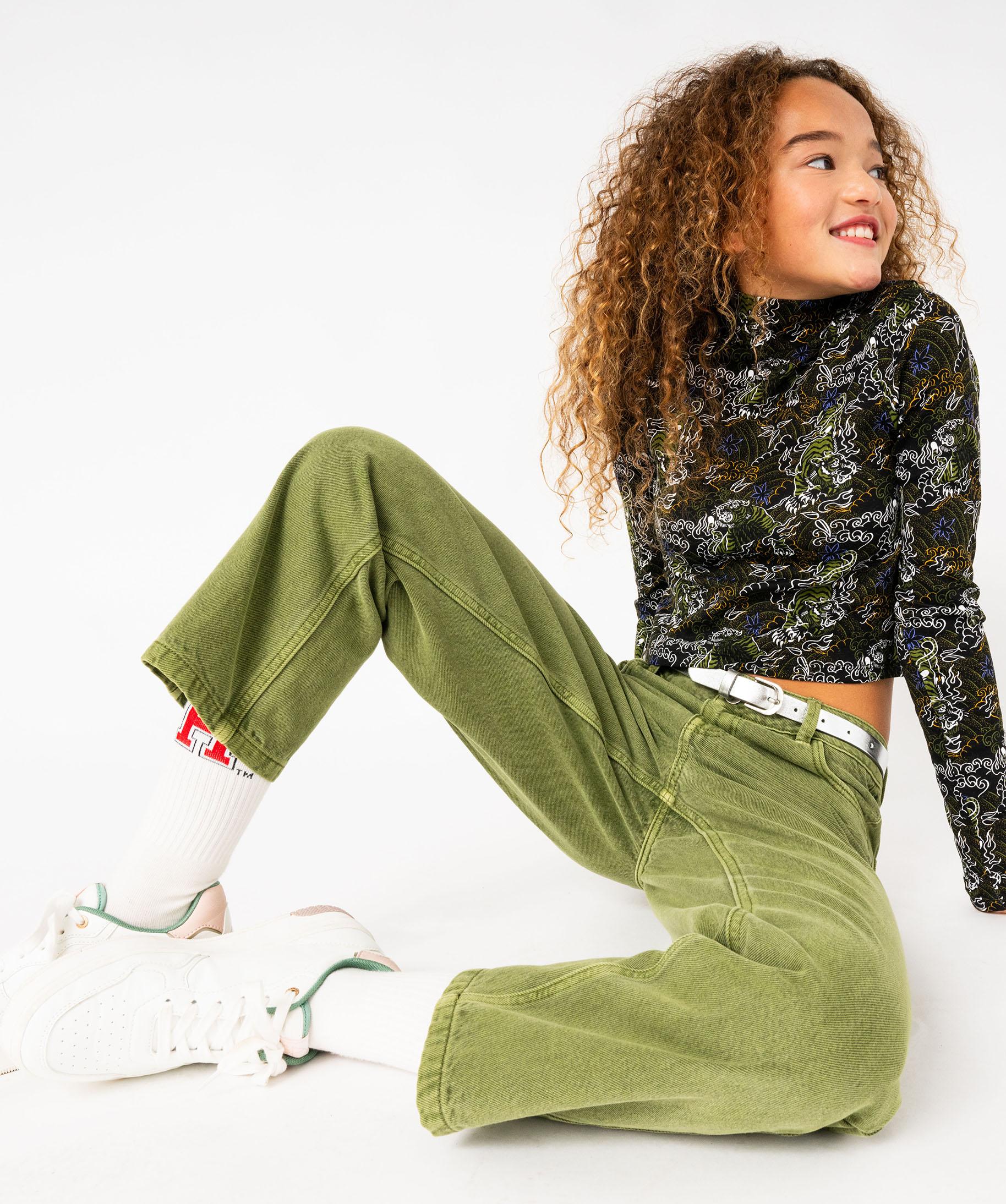 Jean Skinny Candy Couture Taille 28 – Délavé Vert Foncé – Fille 14 Ans