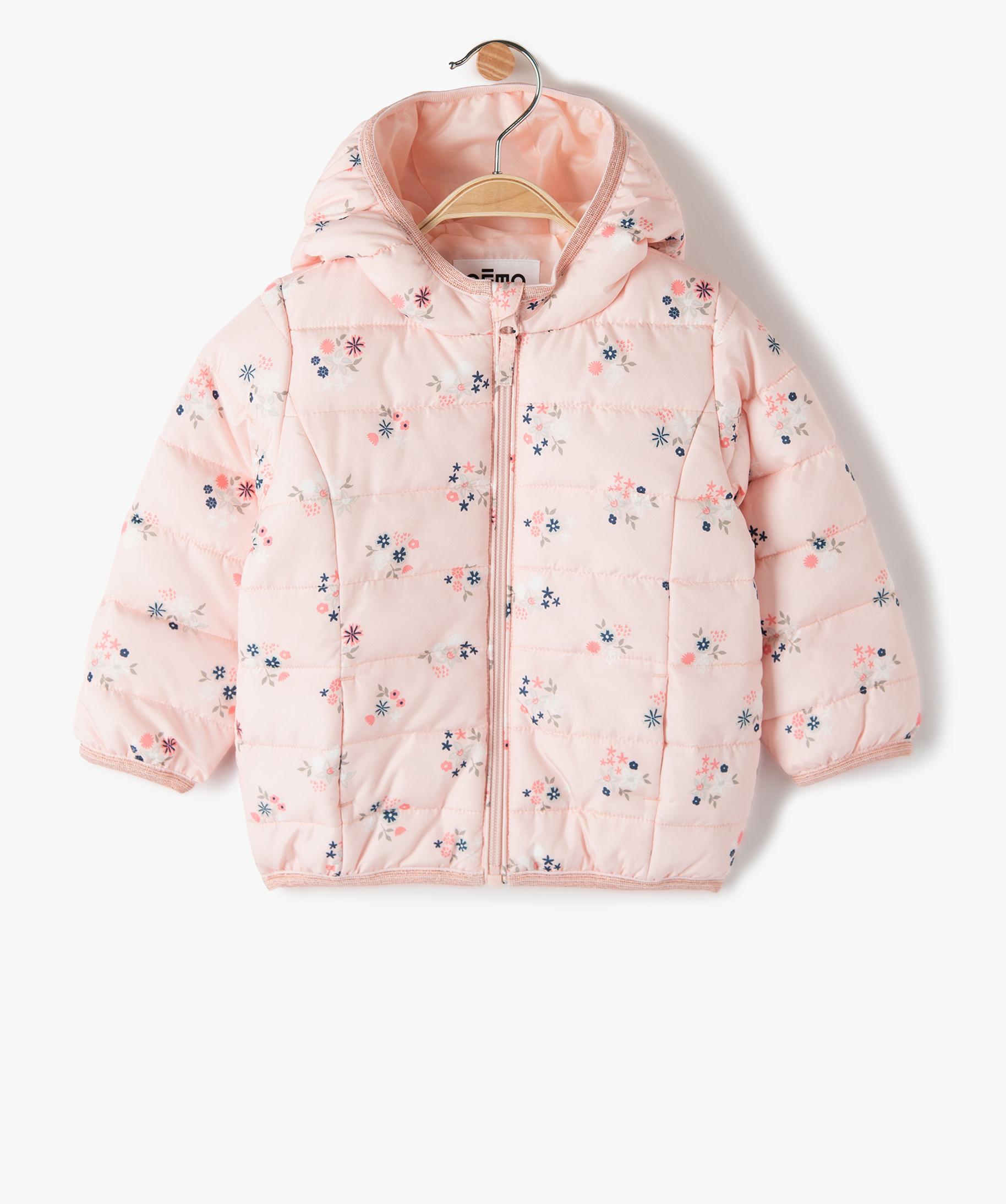 Doudoune Bébé Fille à Motifs Fleurs - Marque NEXT, Lavable Machine 40°C - Vêtement Chaud Et Tendance Pour L'hiver