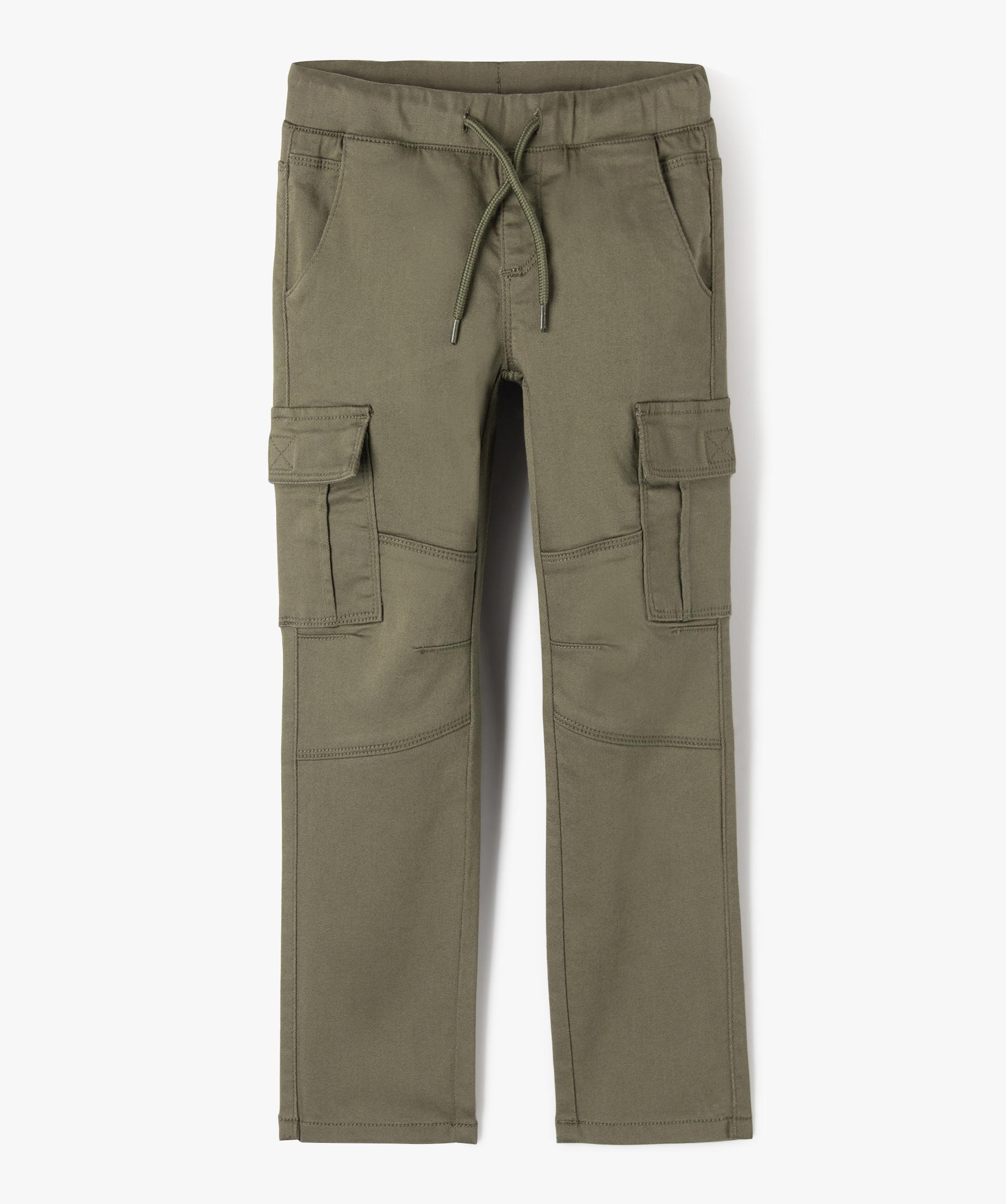 Pantalon cargo resistant garcon kaki GEMO