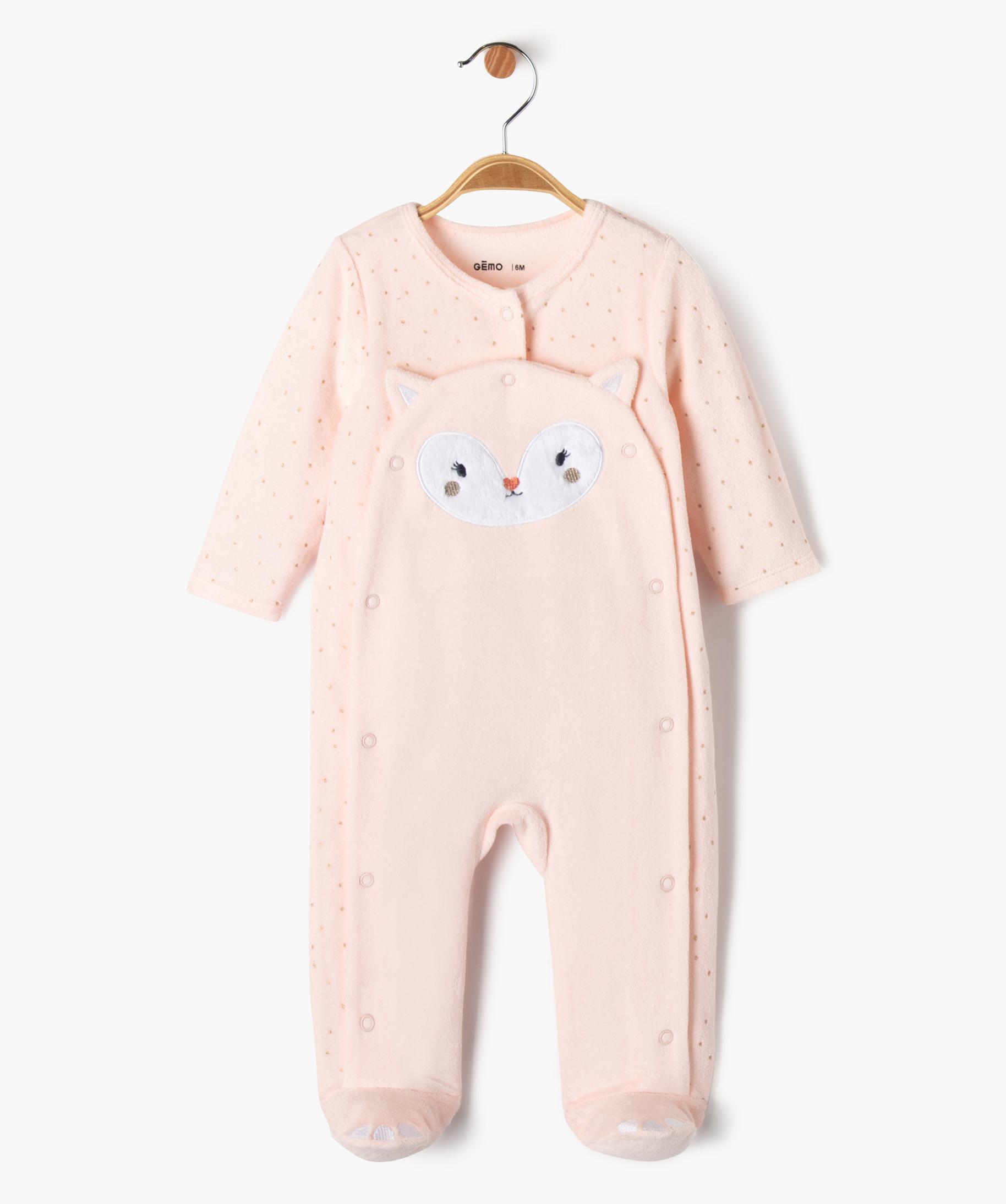 Pyjama bébé velours - Tonka