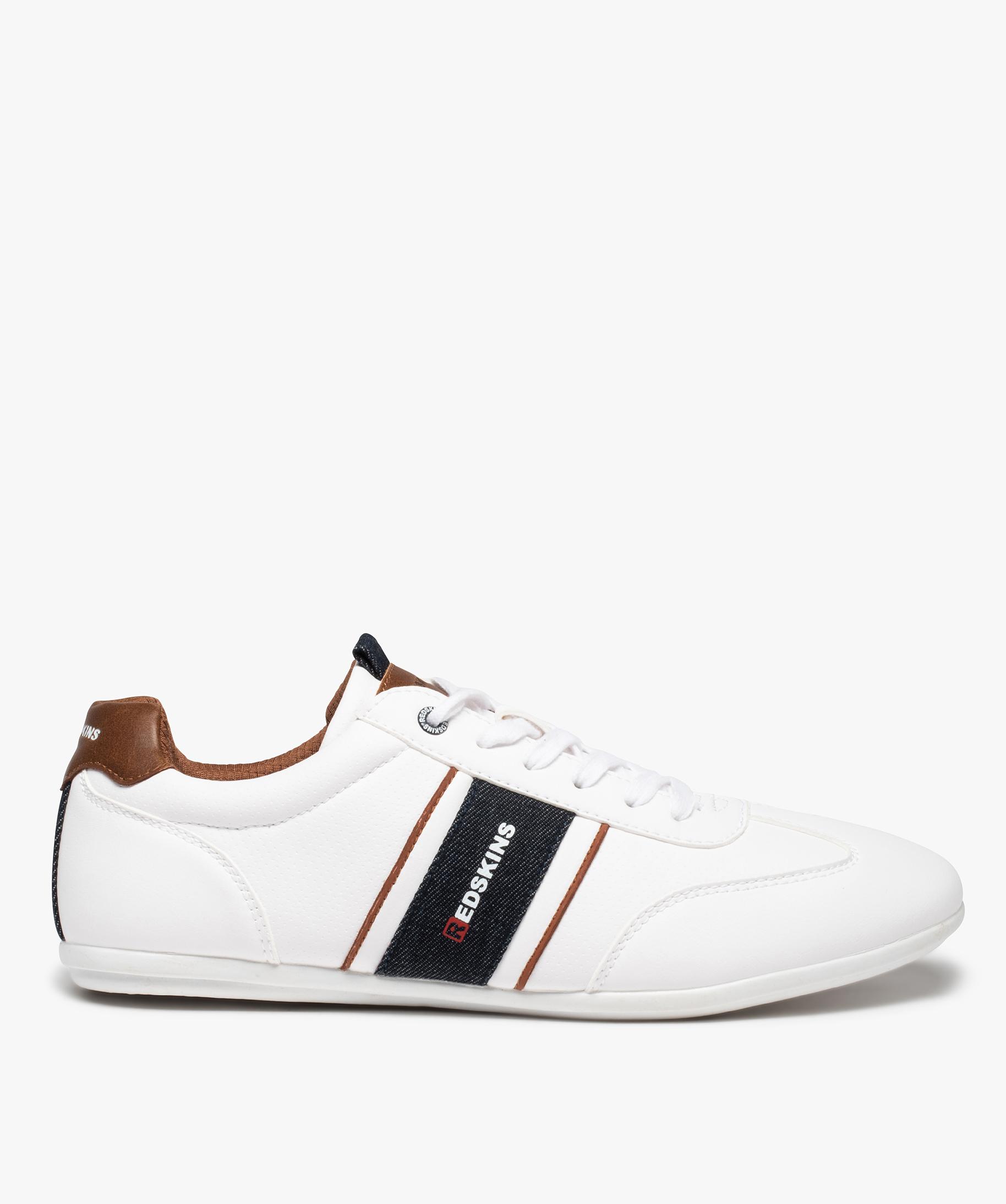 Baskets homme a lacets et semelle fine Redskins blanc GEMO