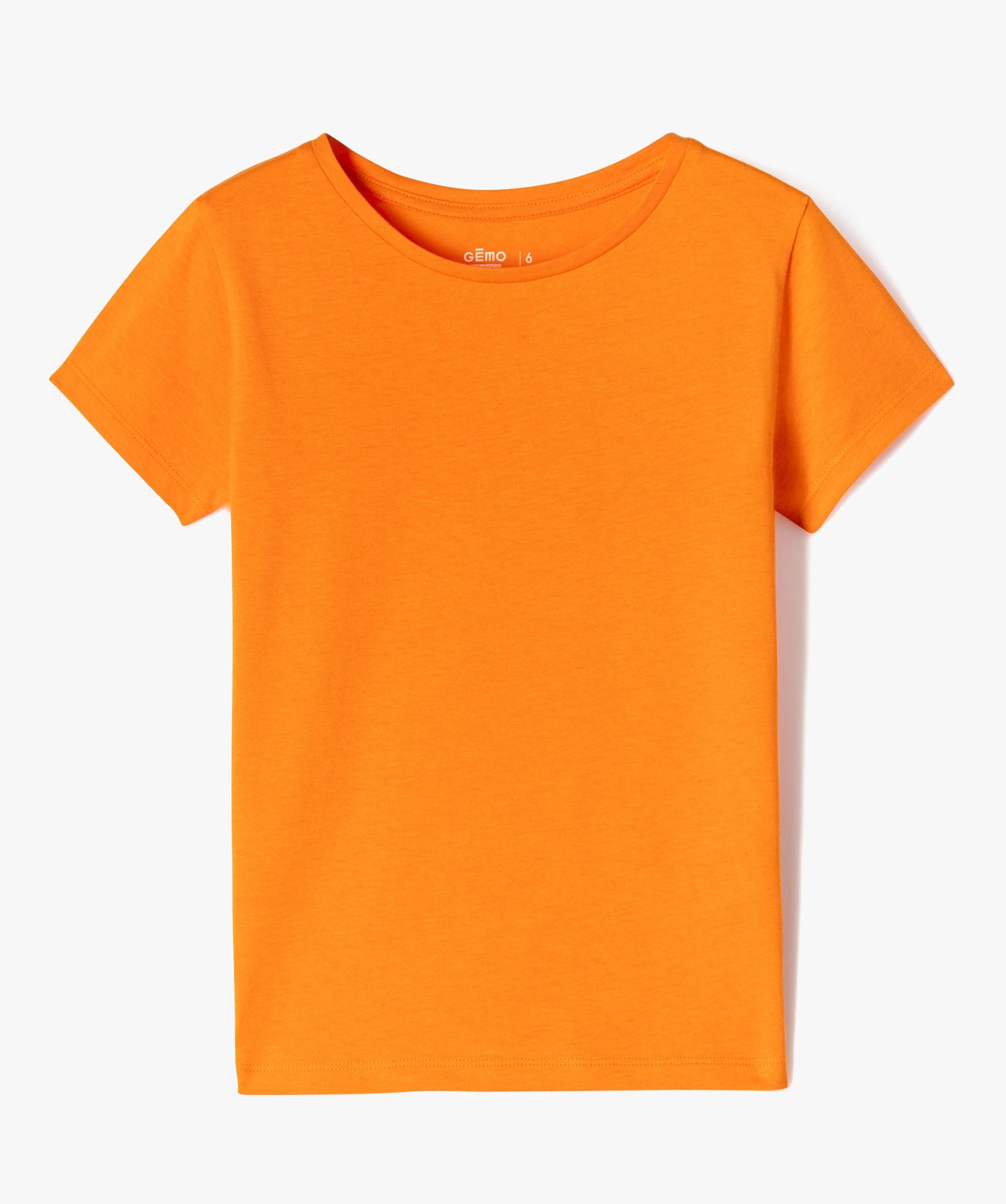 T shirt fille orange on sale