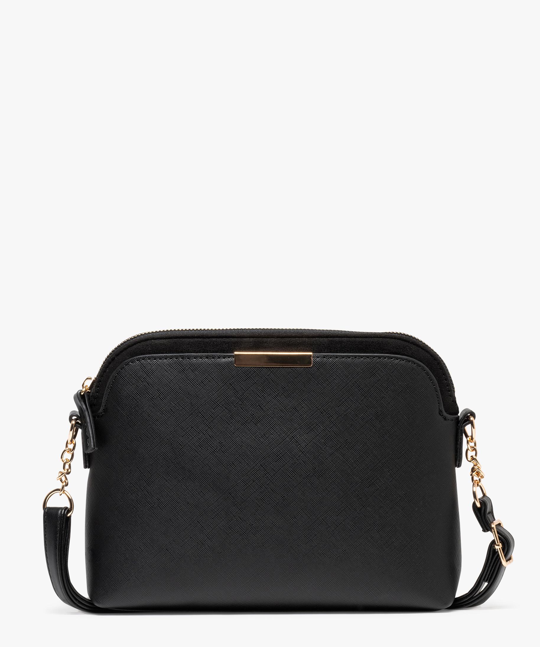 Sac à Main Bandoulière GEMO - Réf. 48 AF - Occasion - Noir Synthétique