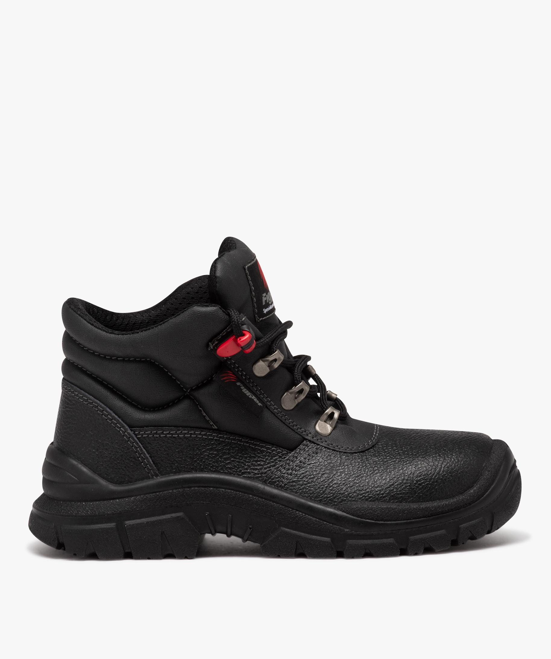 Chaussures de securite homme unies a col matelasse montant noir GEMO