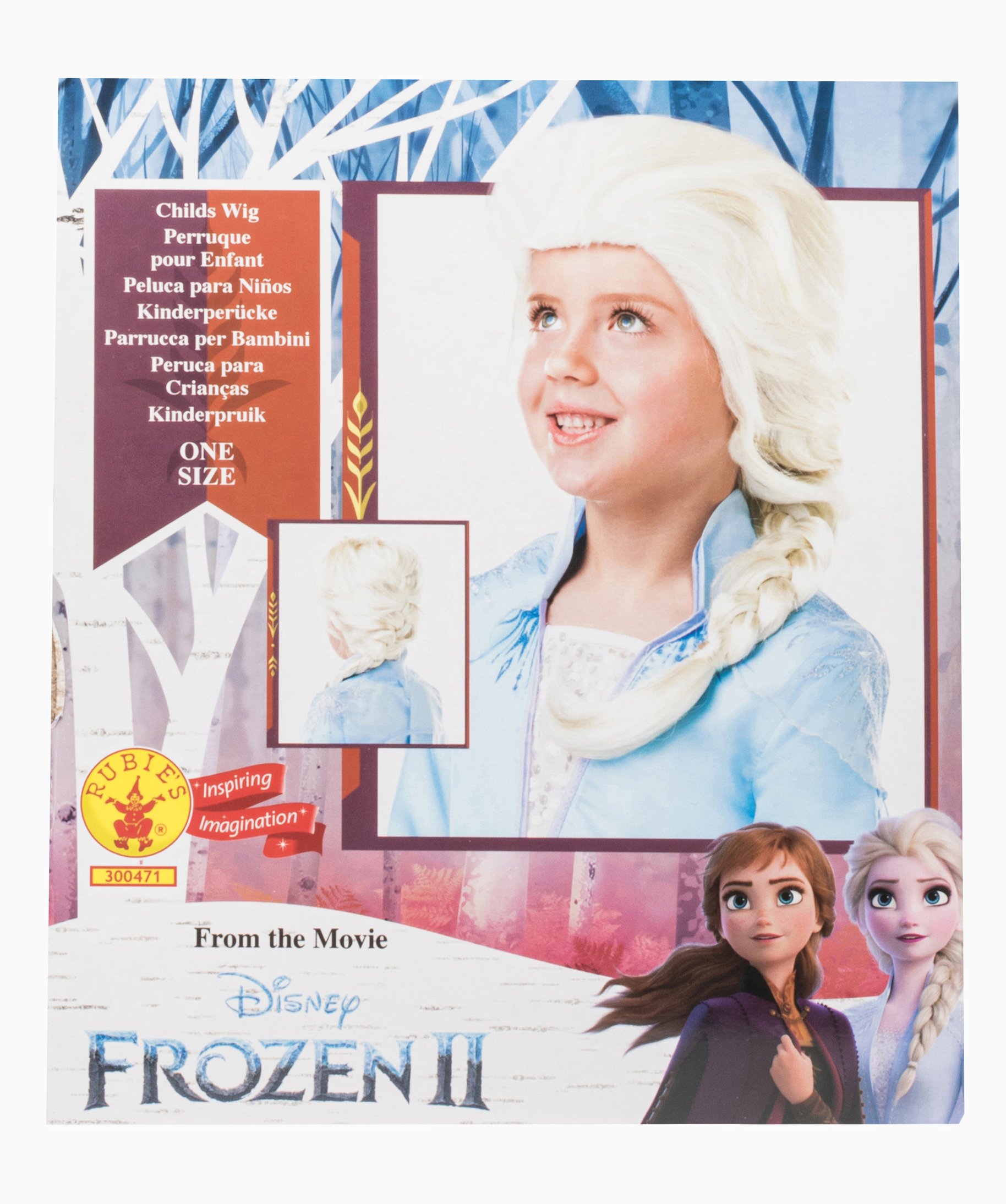 Perruque enfant Elsa La Reine des Neiges - Disney blanc