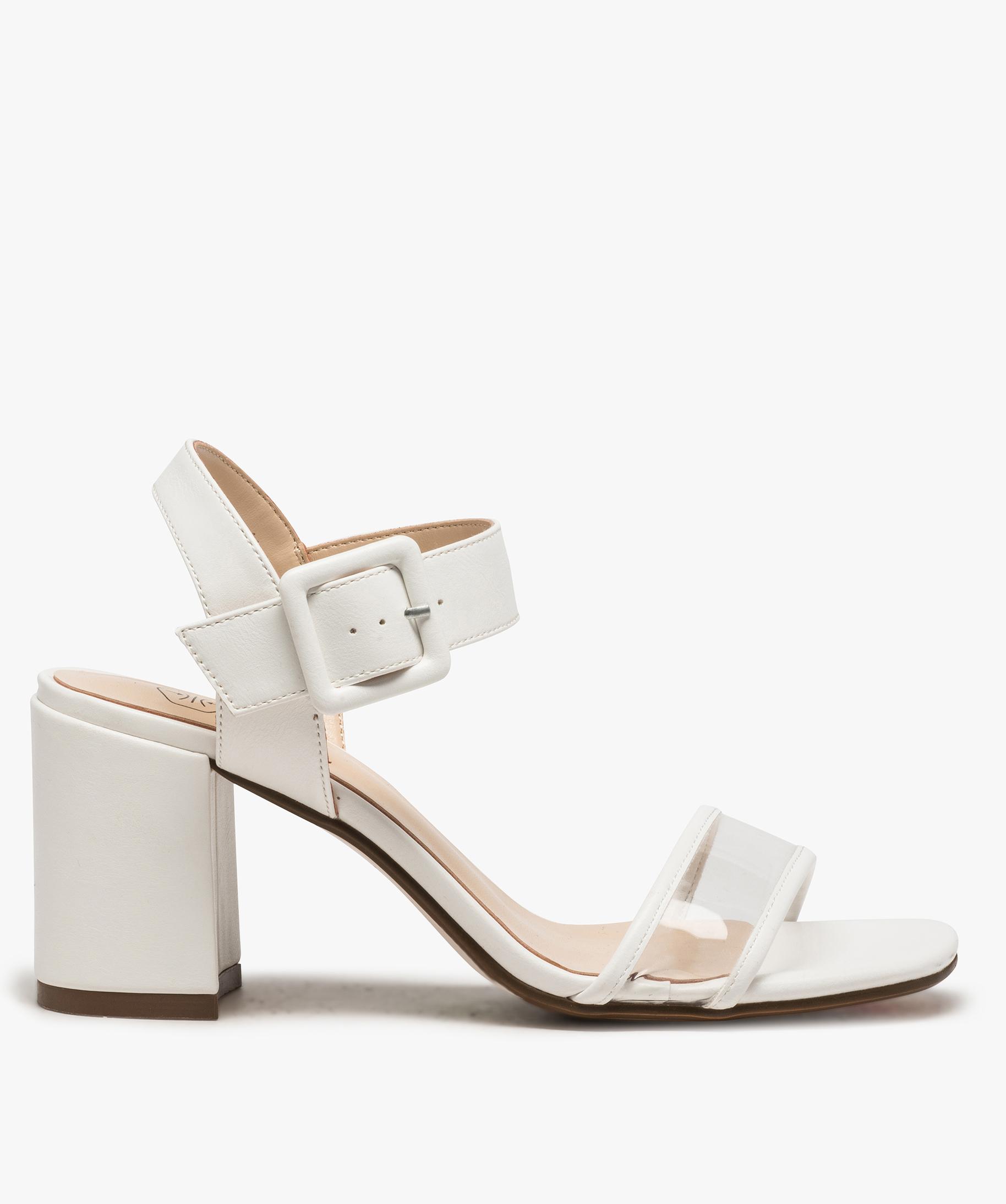 Sandales talons carrés transparentes outlet