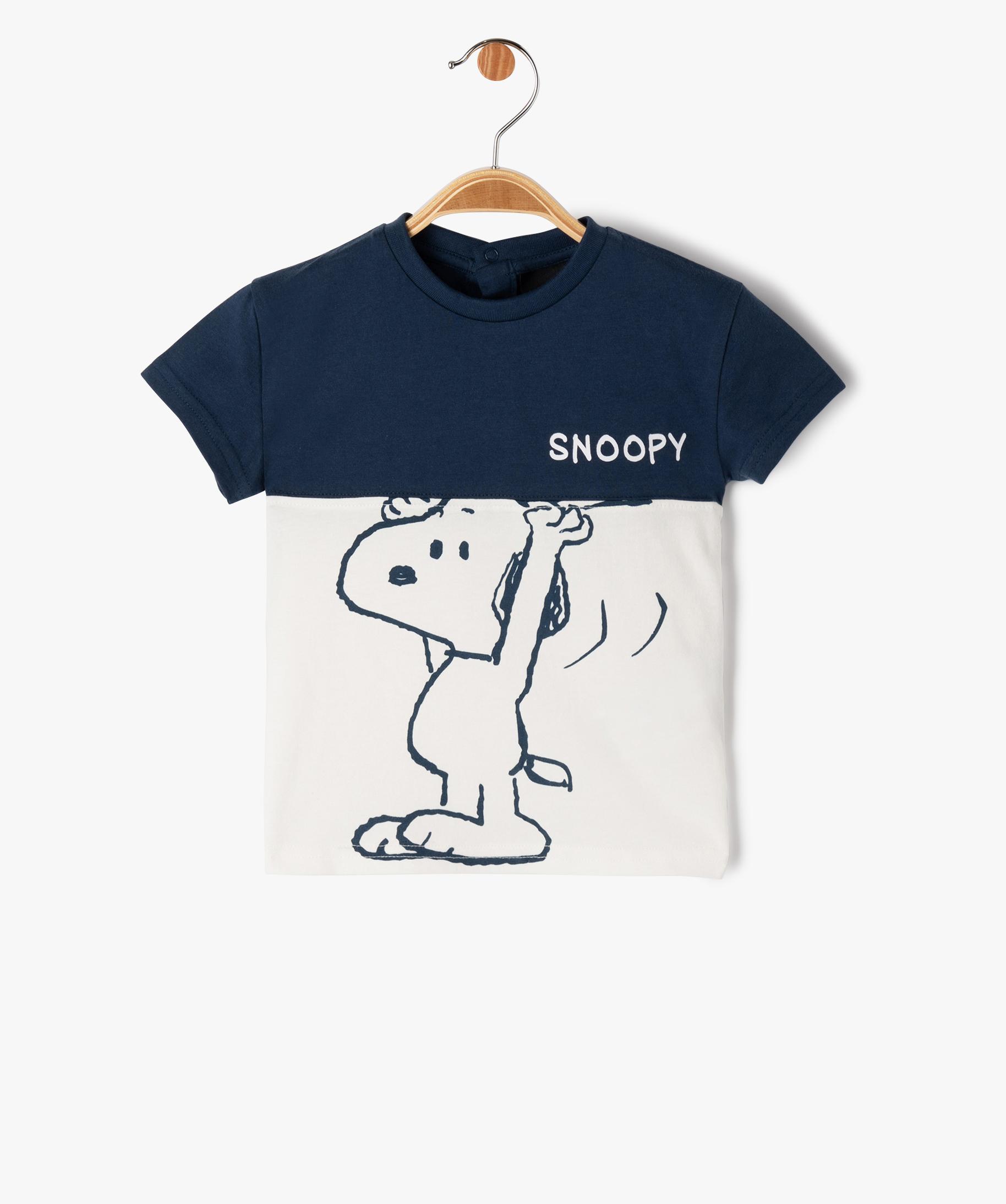 Tee-shirt à manches courtes motif Snoopy bébé garçon - P... bleu | GEMO