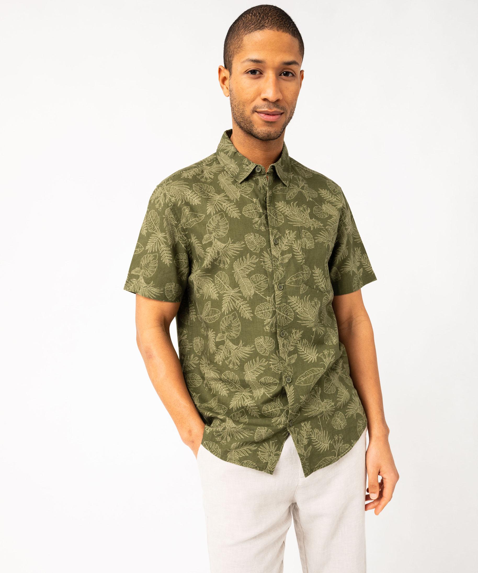 Chemise Chemise à manches courtes imprimée hawaïenne pour hommes