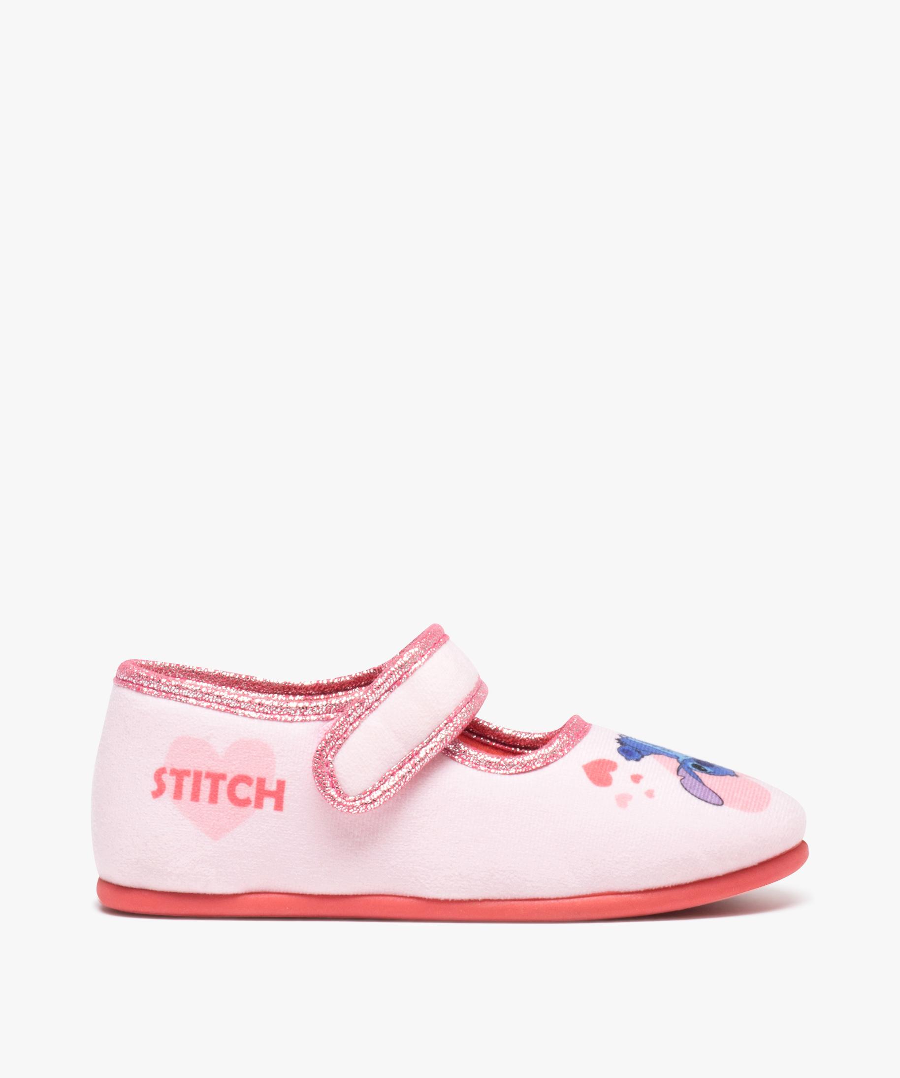 Chaussons fille ballerines imprimees Stitch Disney