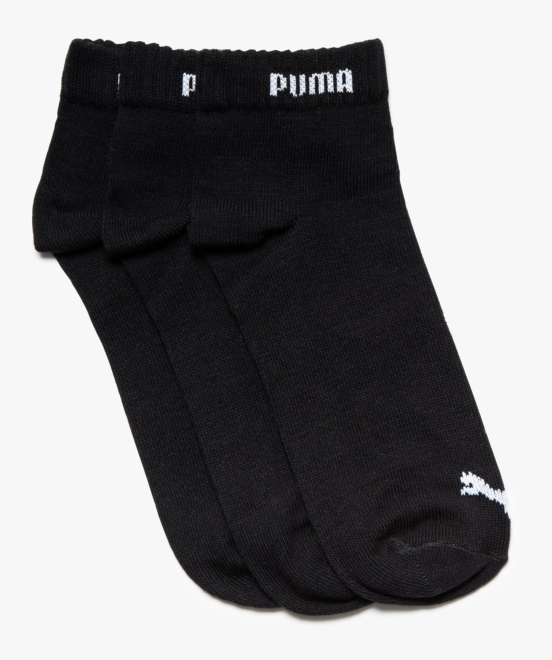Puma Lot de 3 chaussettes noir grande taille