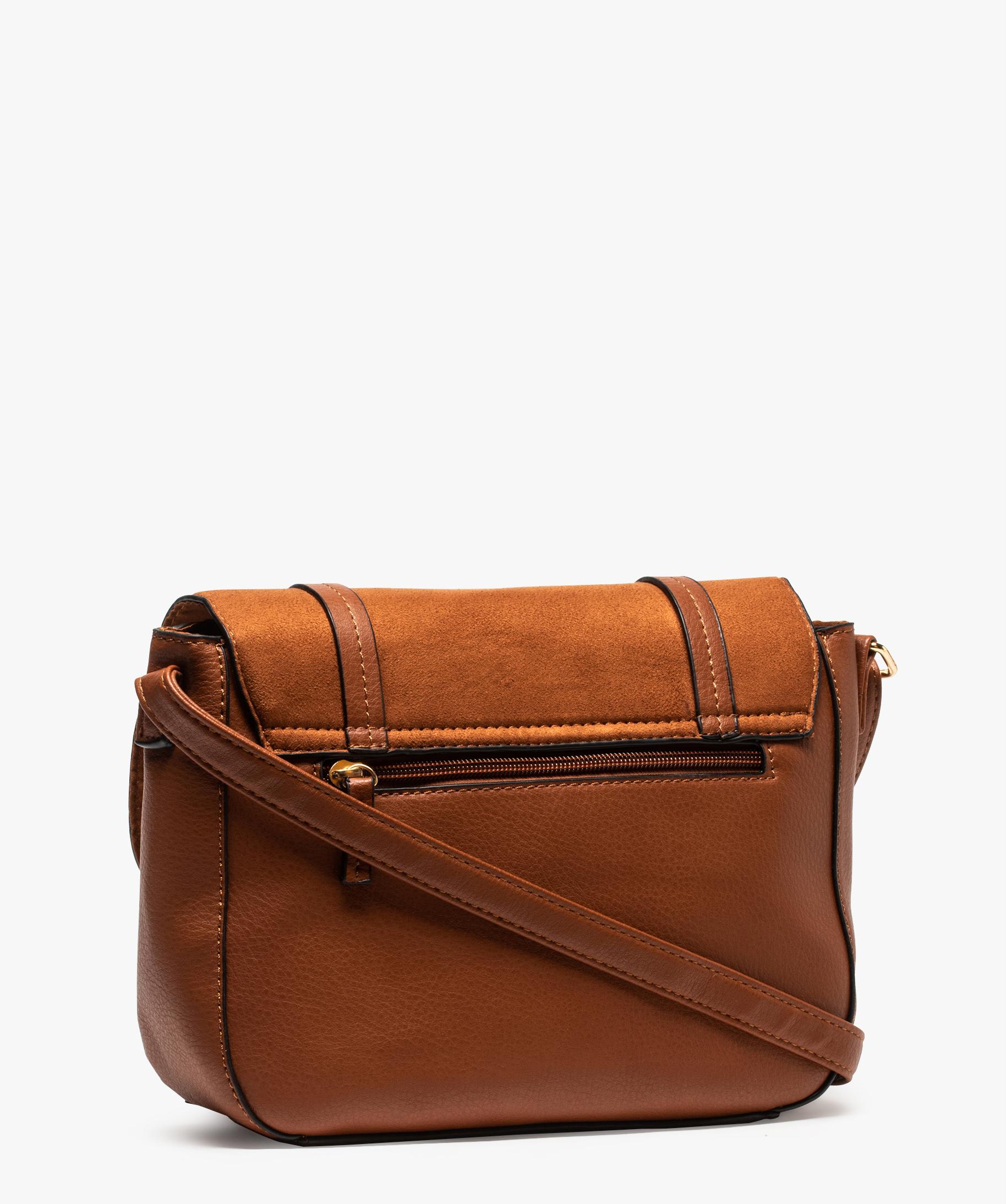 Sac main femme bi mati res forme cartable marron GEMO