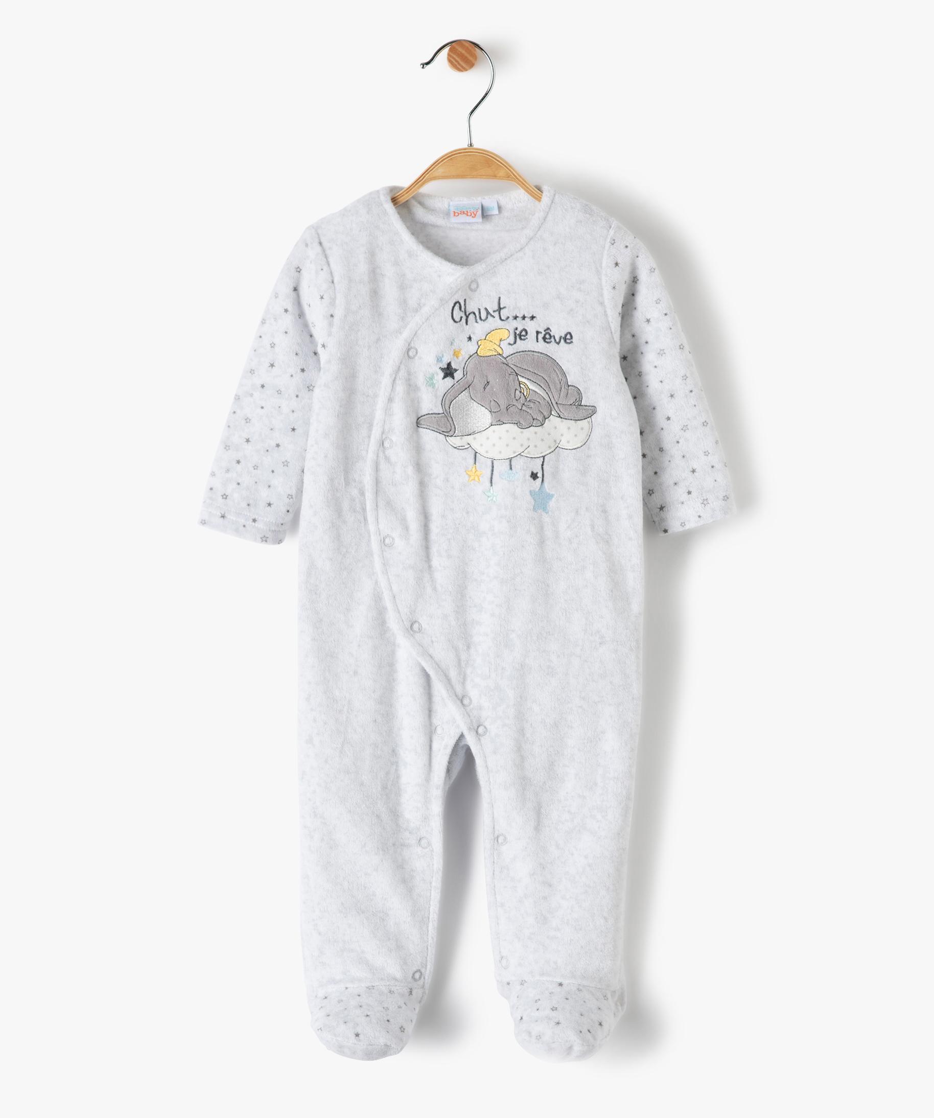 Pyjama b b toiles imprim Dumbo Disney gris GEMO