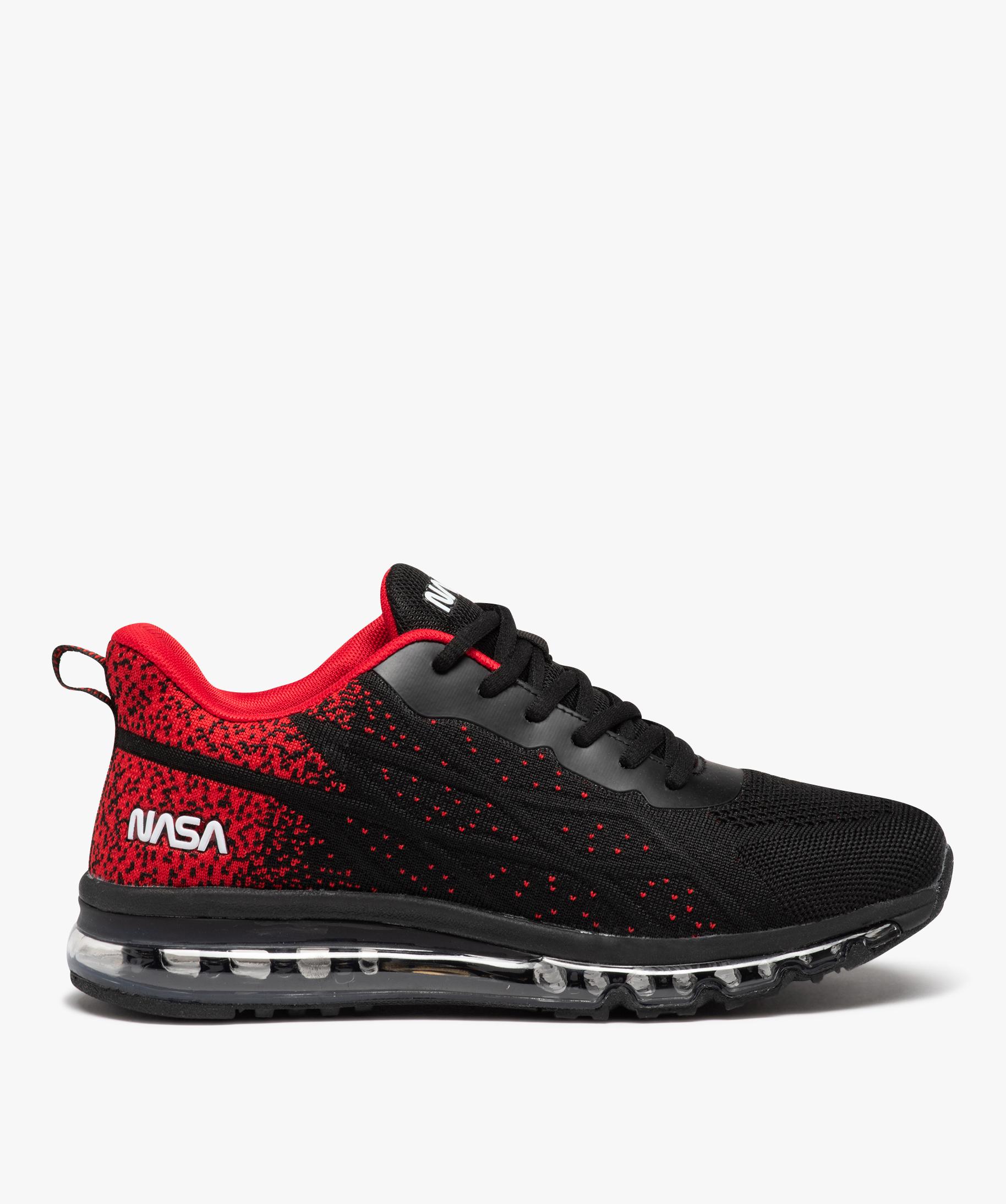 Baskets homme a semelle bulle d air en mesh Nasa noir GEMO