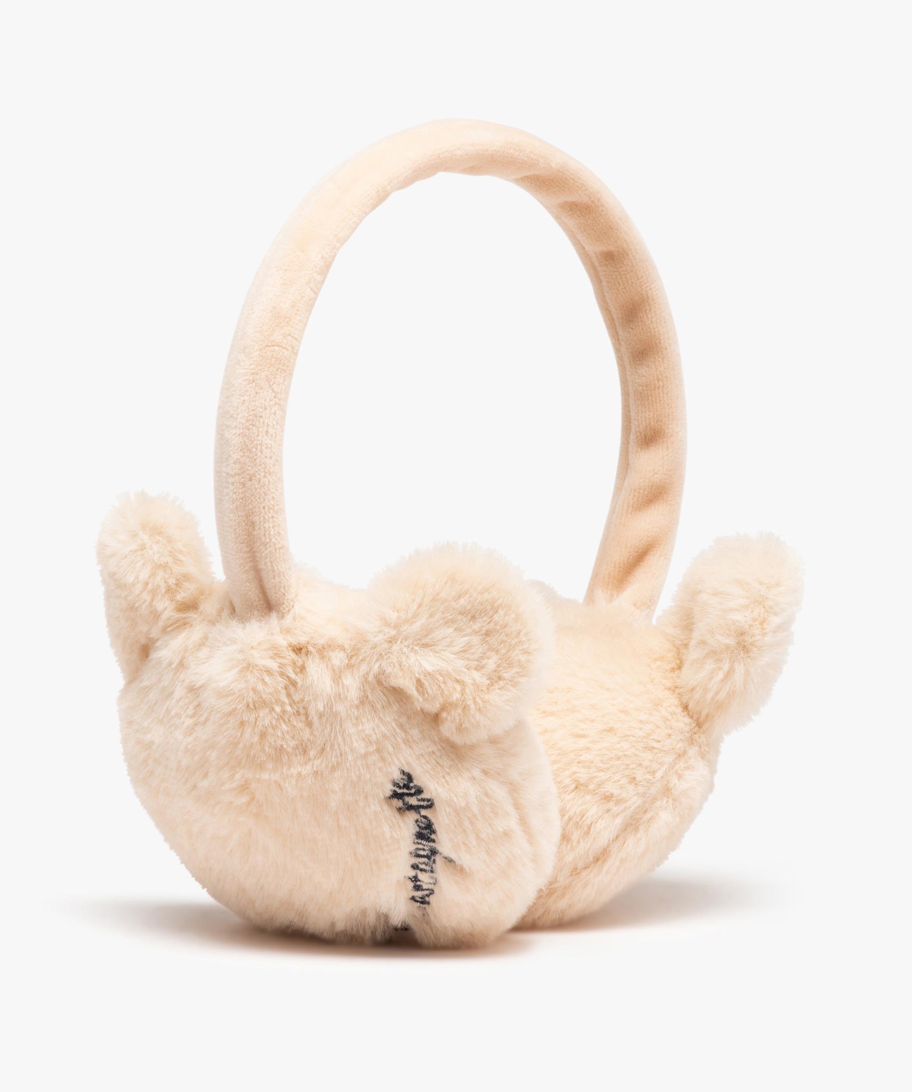 Cache oreilles fille en matiere peluche LuluCastagnette beige GEMO