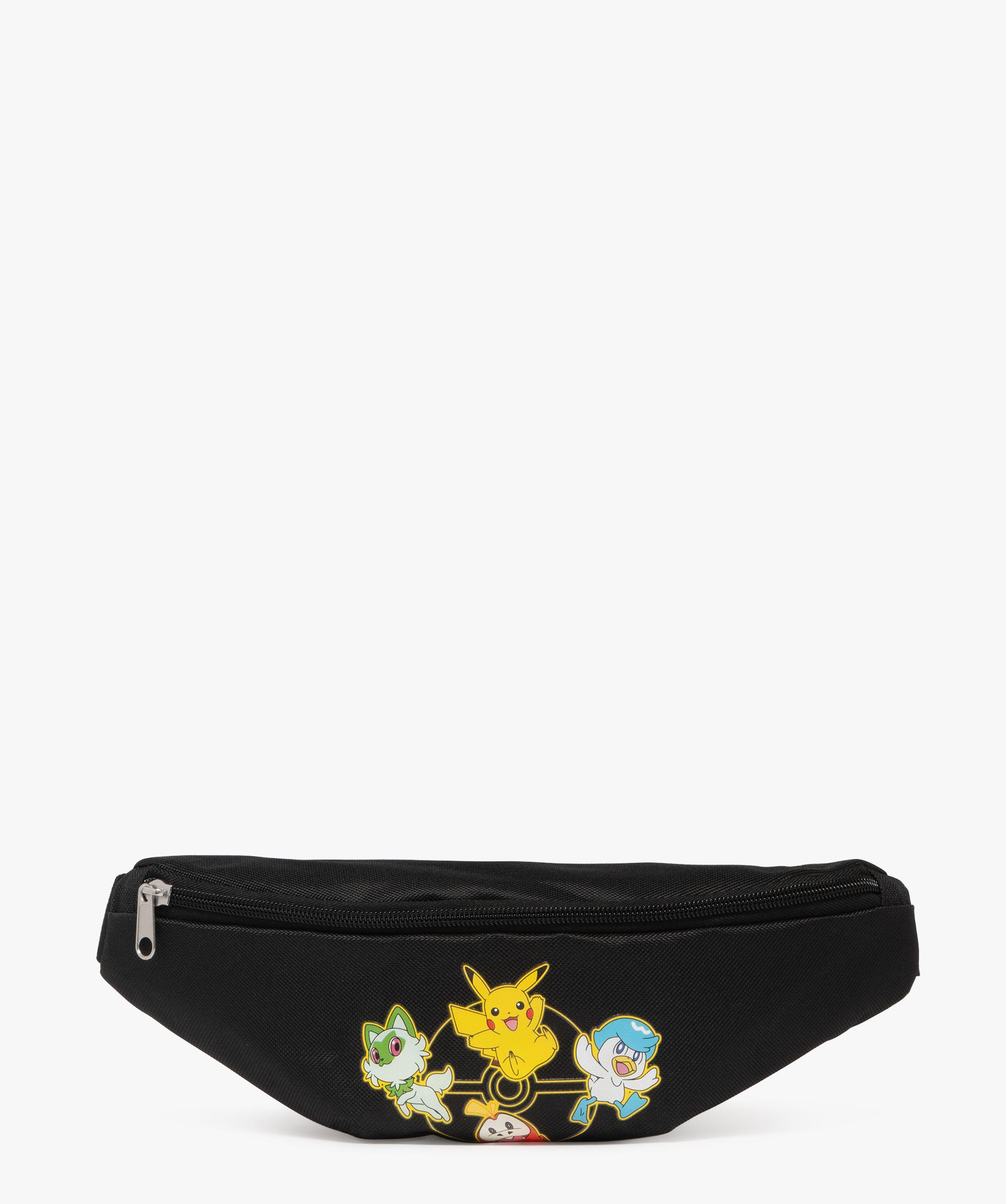 Sac banane en toile imprimee garcon Pokemon noir GEMO