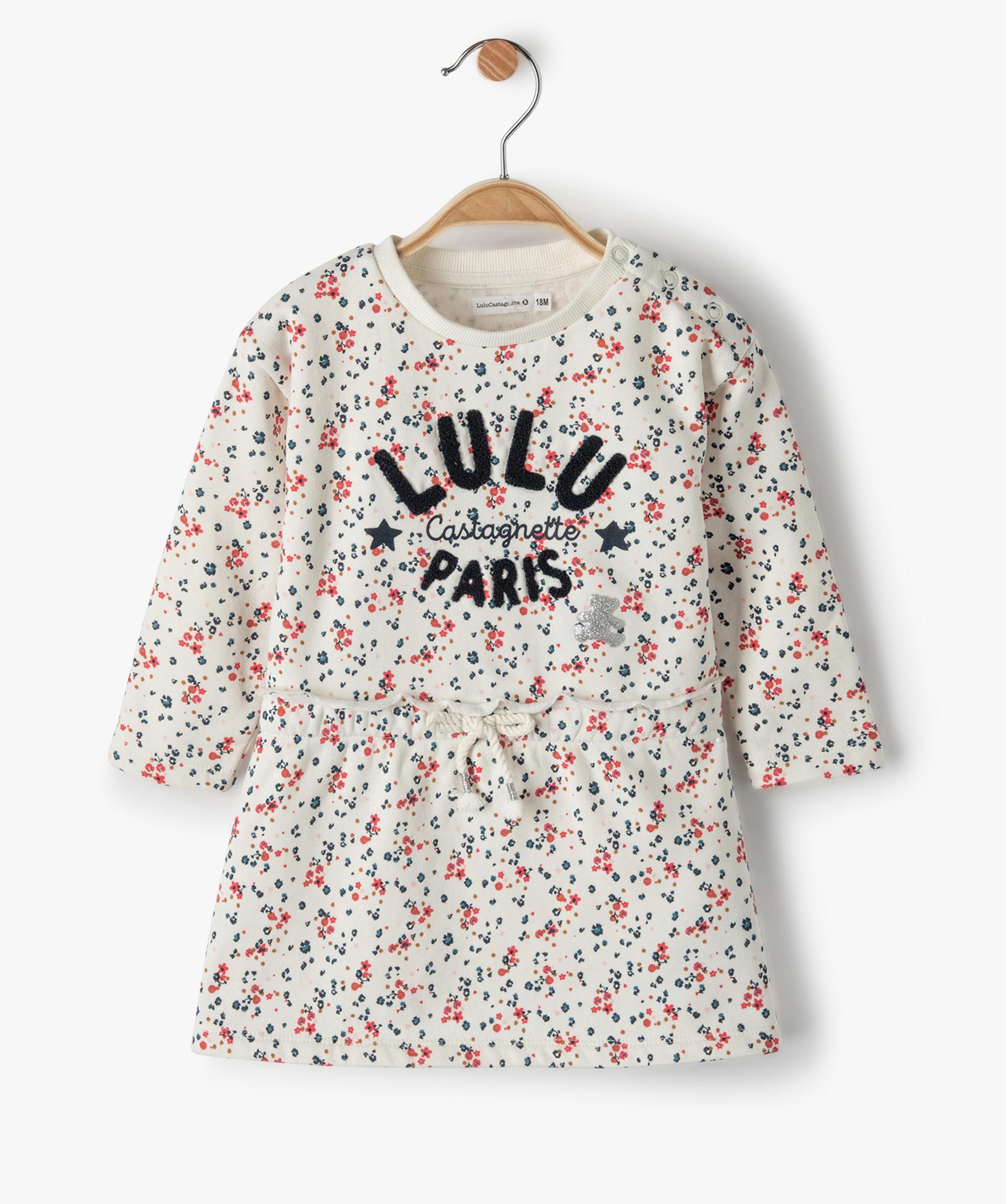 Robe b b fille en mati re molletonn e Lulu Castagnette