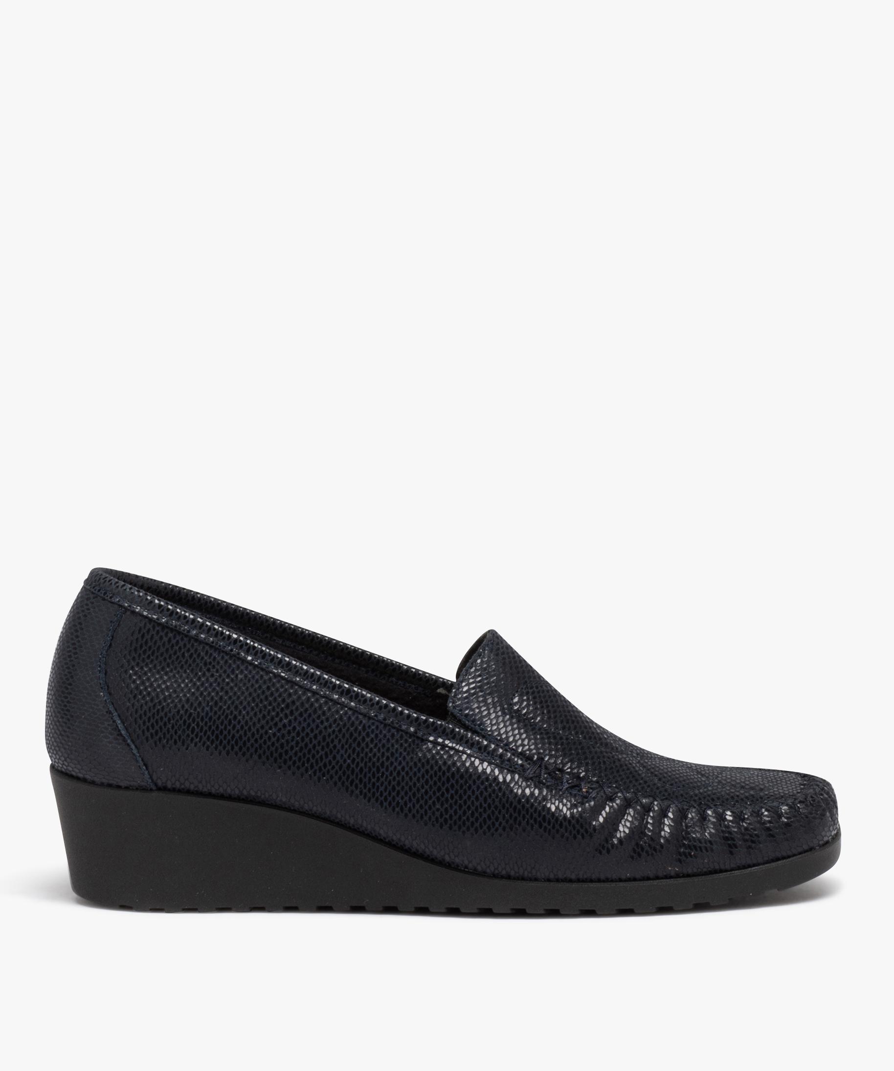 Mocassins Vernis Femme Primtex - Semelle Confort Cuir Avec Pampille