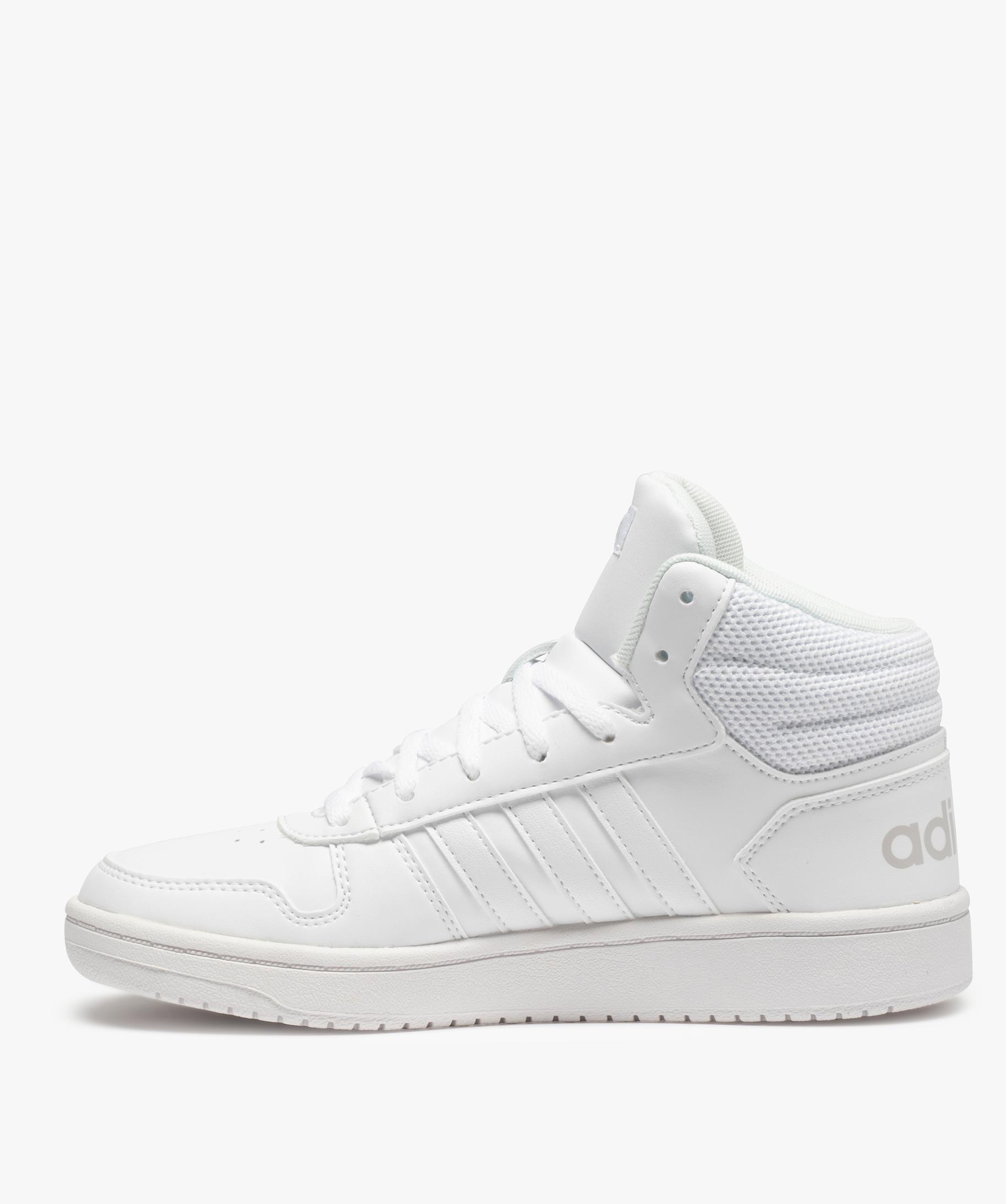 Baskets femme semi montantes Adidas Hoops Mid 2.0 blanc GEMO
