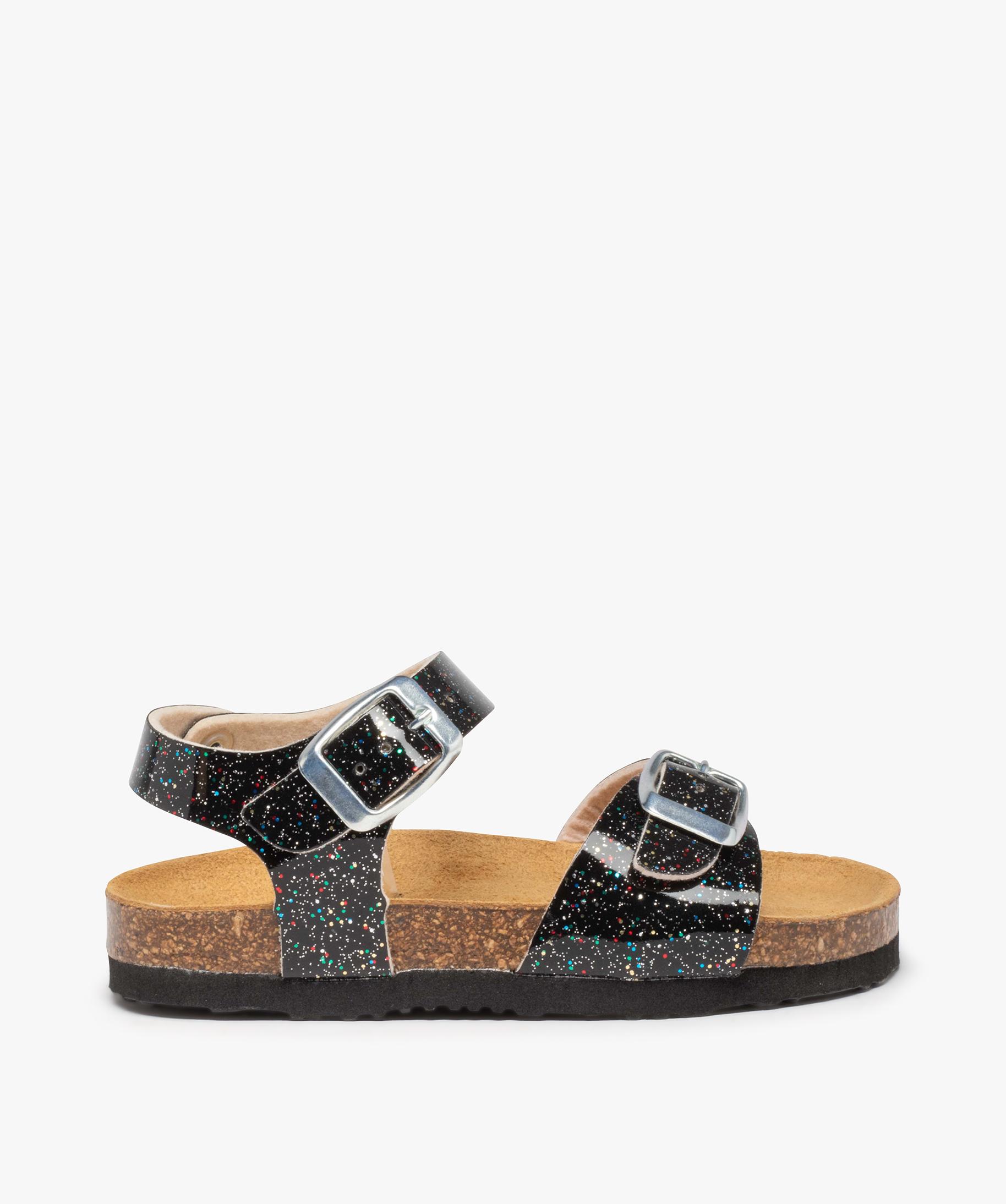 BOSANOVA Sabots Décolletés Plats Avec Boucle Réglable - Semelle Liège Bio 2,7 Cm Pour Femme