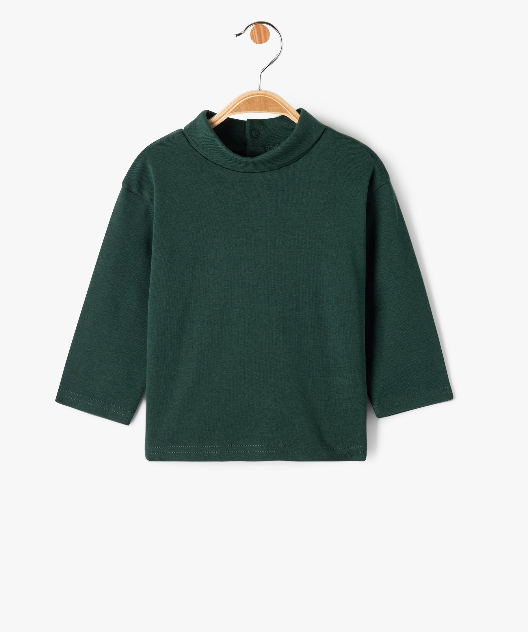 Lands' End Col roulé Super-T pour homme, Noir/blanc, Petit