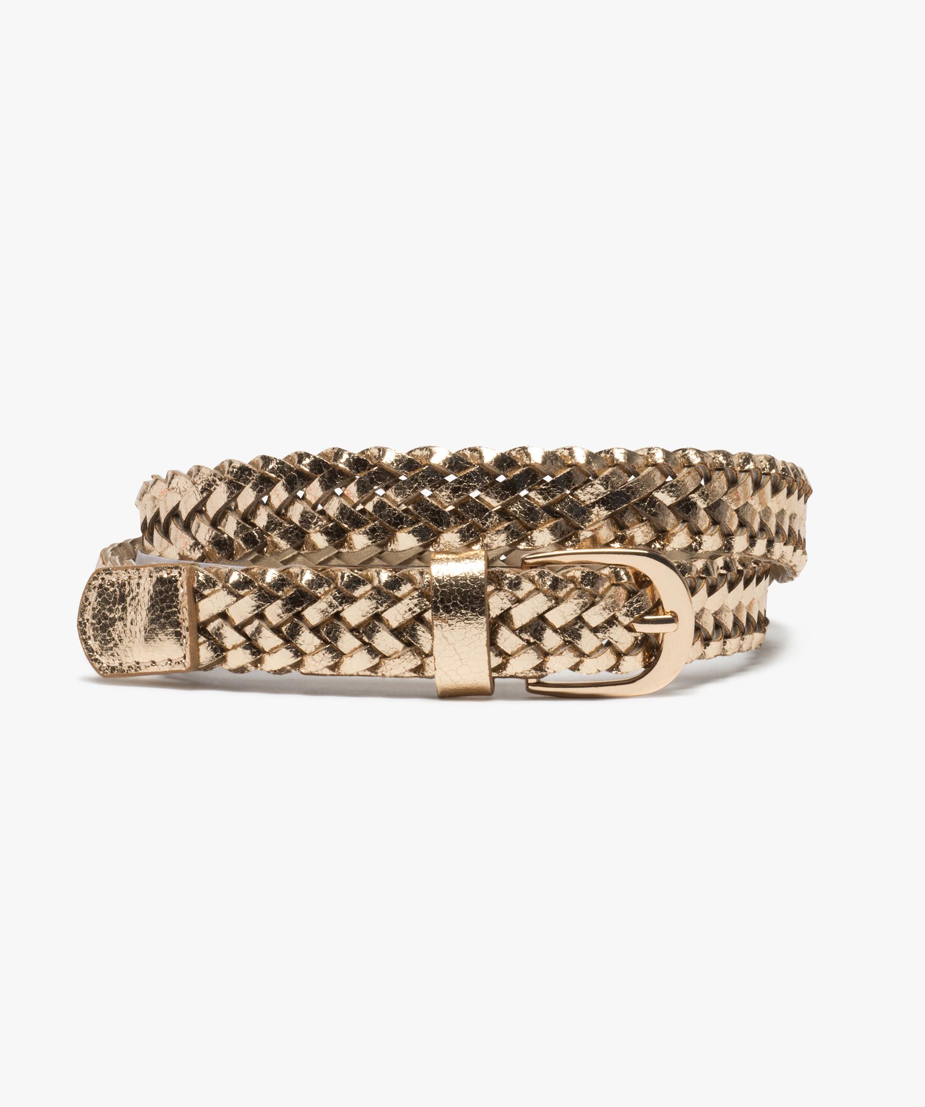 Ceinture tressée dorée top