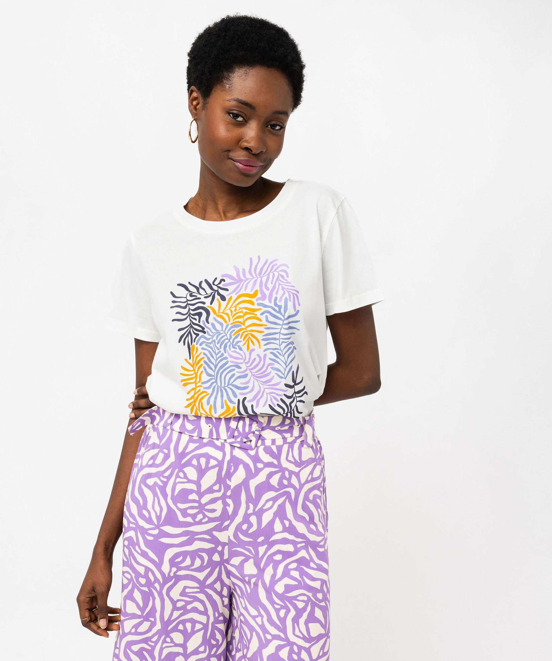 Femmes T-shirt Imprimé Fleuri Occasionnel Manche Courte Col Rond Hauts Reguliers Du Quotidien Imprimer Rose Claire Ete P11738646