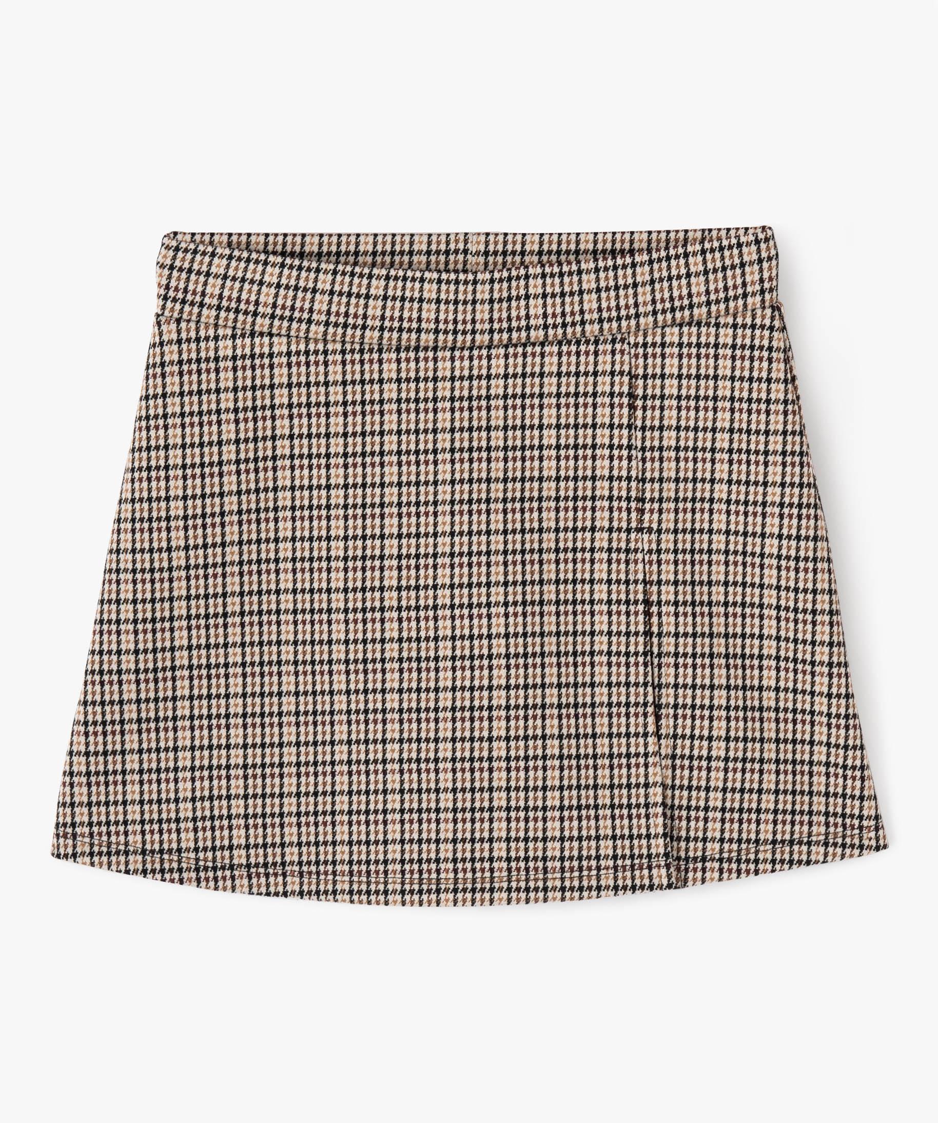 Jupe short pied de poule on sale