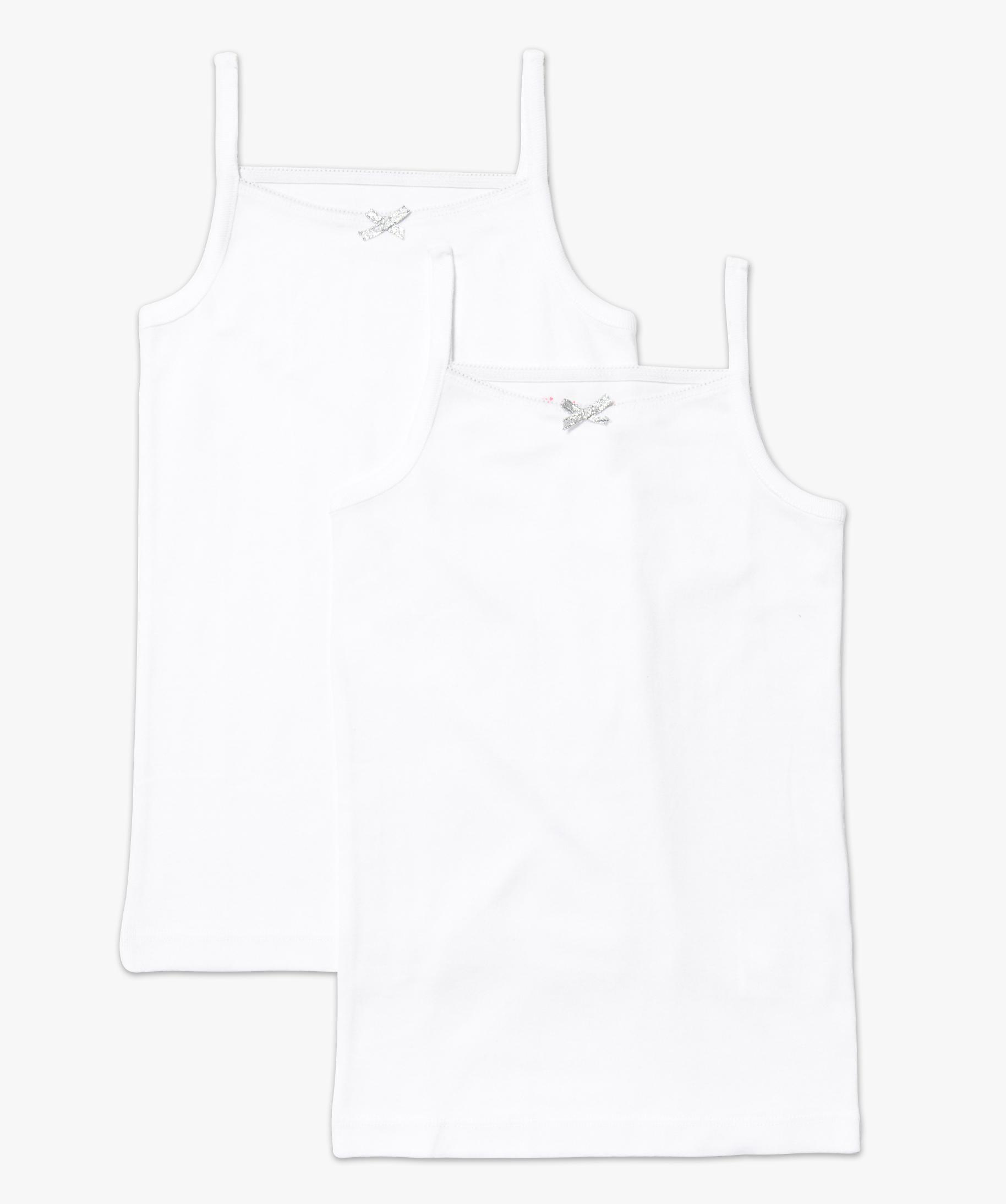 Lot de 2 maillots de corps d bardeur 100 coton blanc GEMO