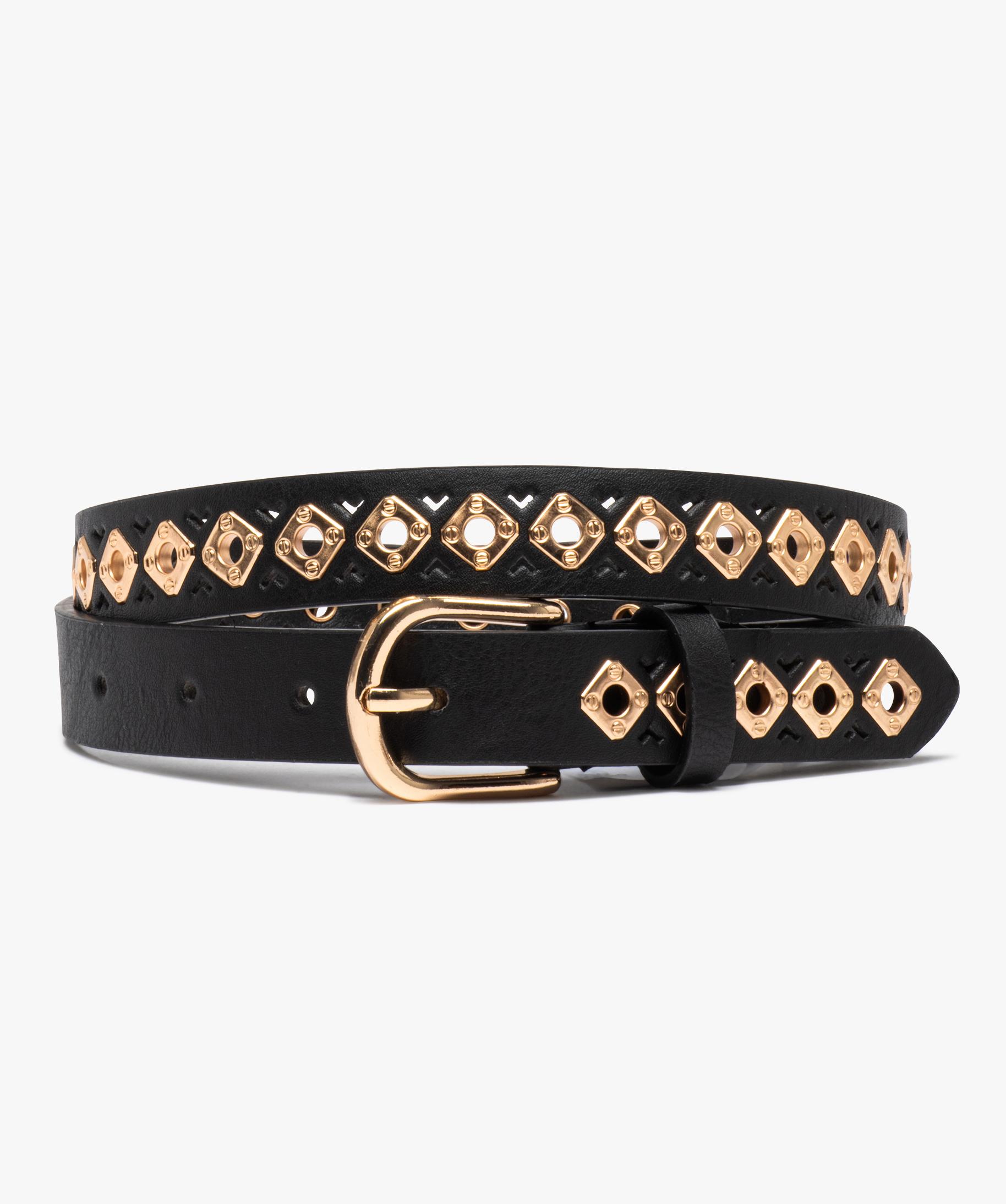 Ceinture Bijou Femme Dorée - Structure Rigide, Chaîne Réglable 70-120 Cm, Largeur 3 Cm - Pour Robe De Soirée, Cérémonie - 10