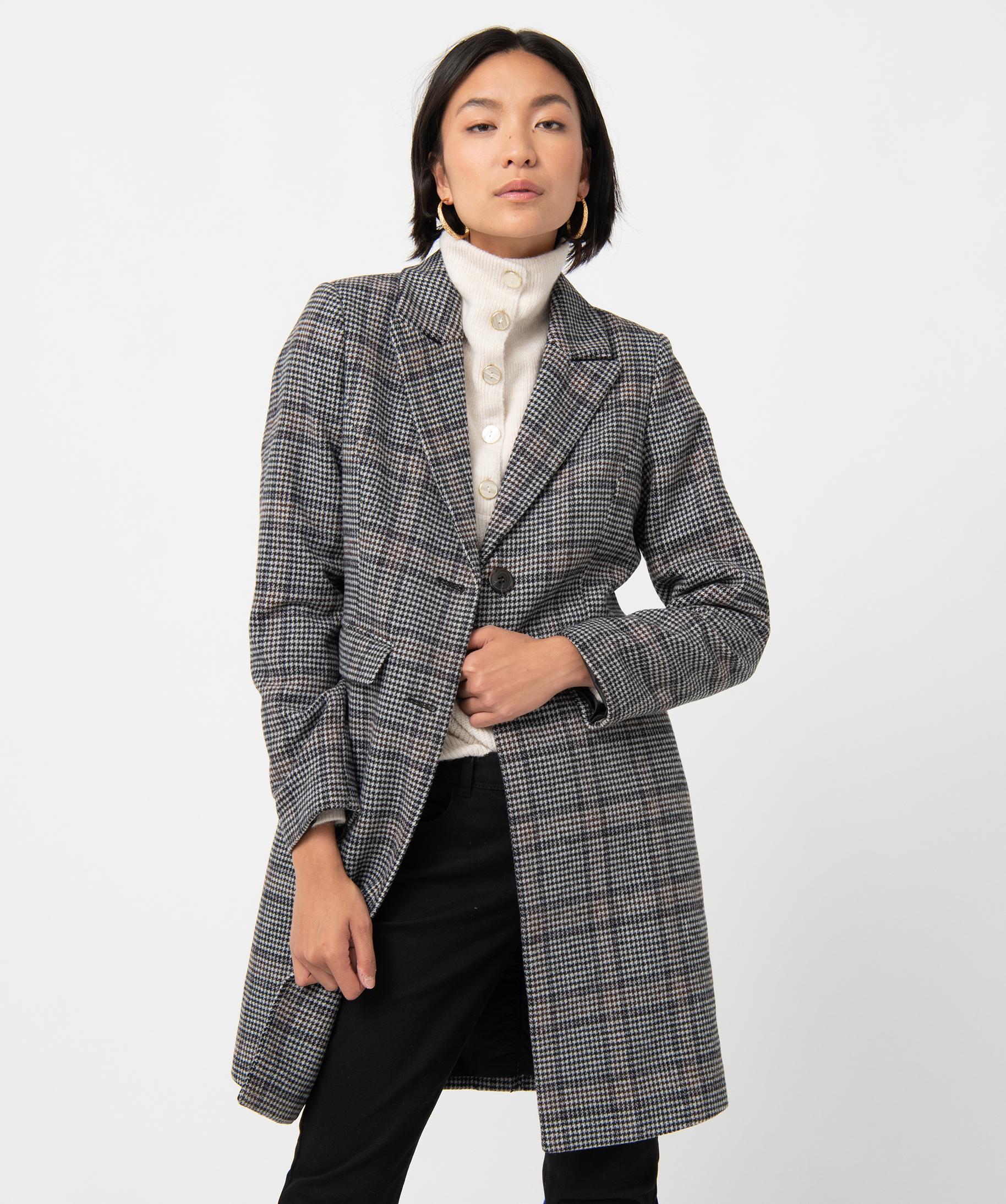 Veste De Tailleur Motif Pied-de-poule Noir Ikks | La Redoute