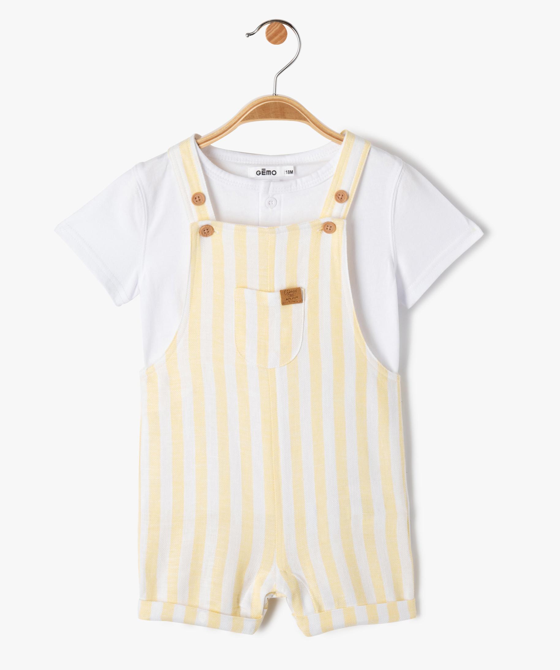 Lot De 2 Salopettes Bébé Garçon Carter’s Et Gymboree Taille 6 Mois - 1 Courte + 1 Longue - Occasion Très Bon état