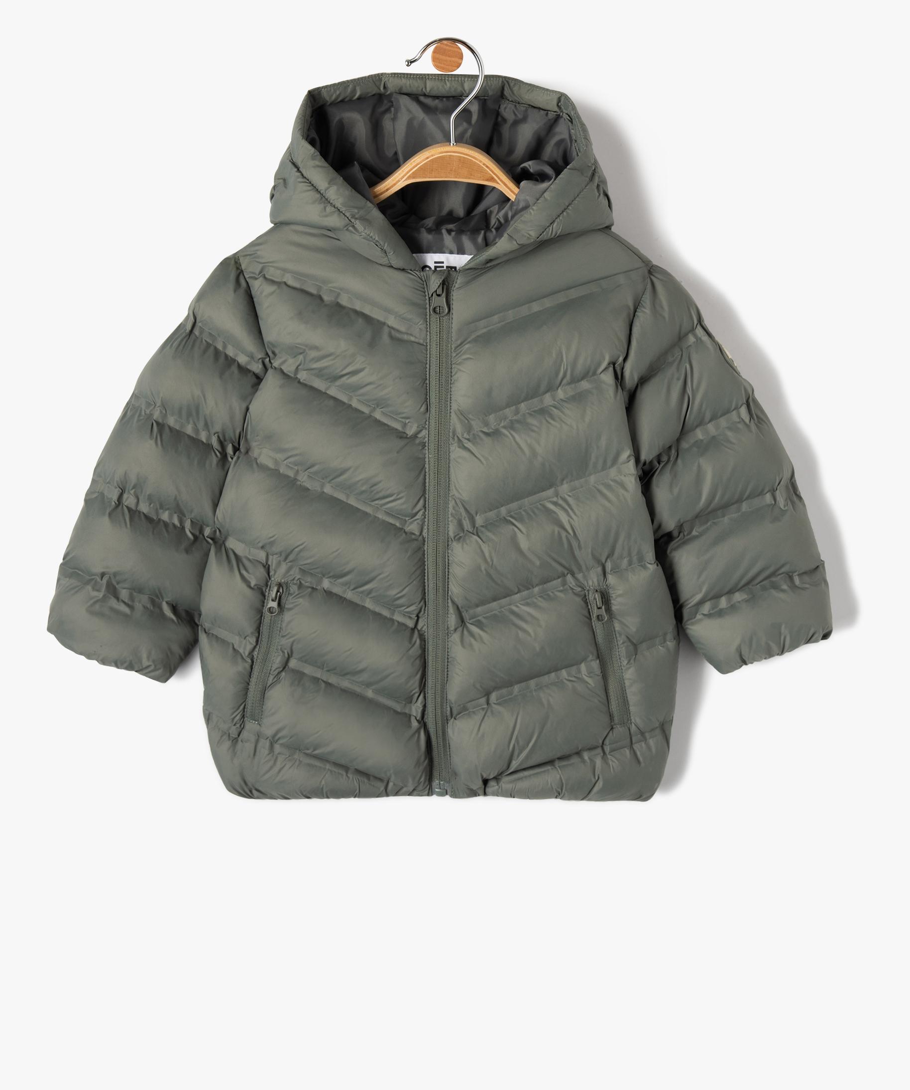 Manteau Bébé Fille Garçon Hiver Avec Capuche - Blouson épais Doublé - Tailles 80 à 100 Cm (6-24 Mois)