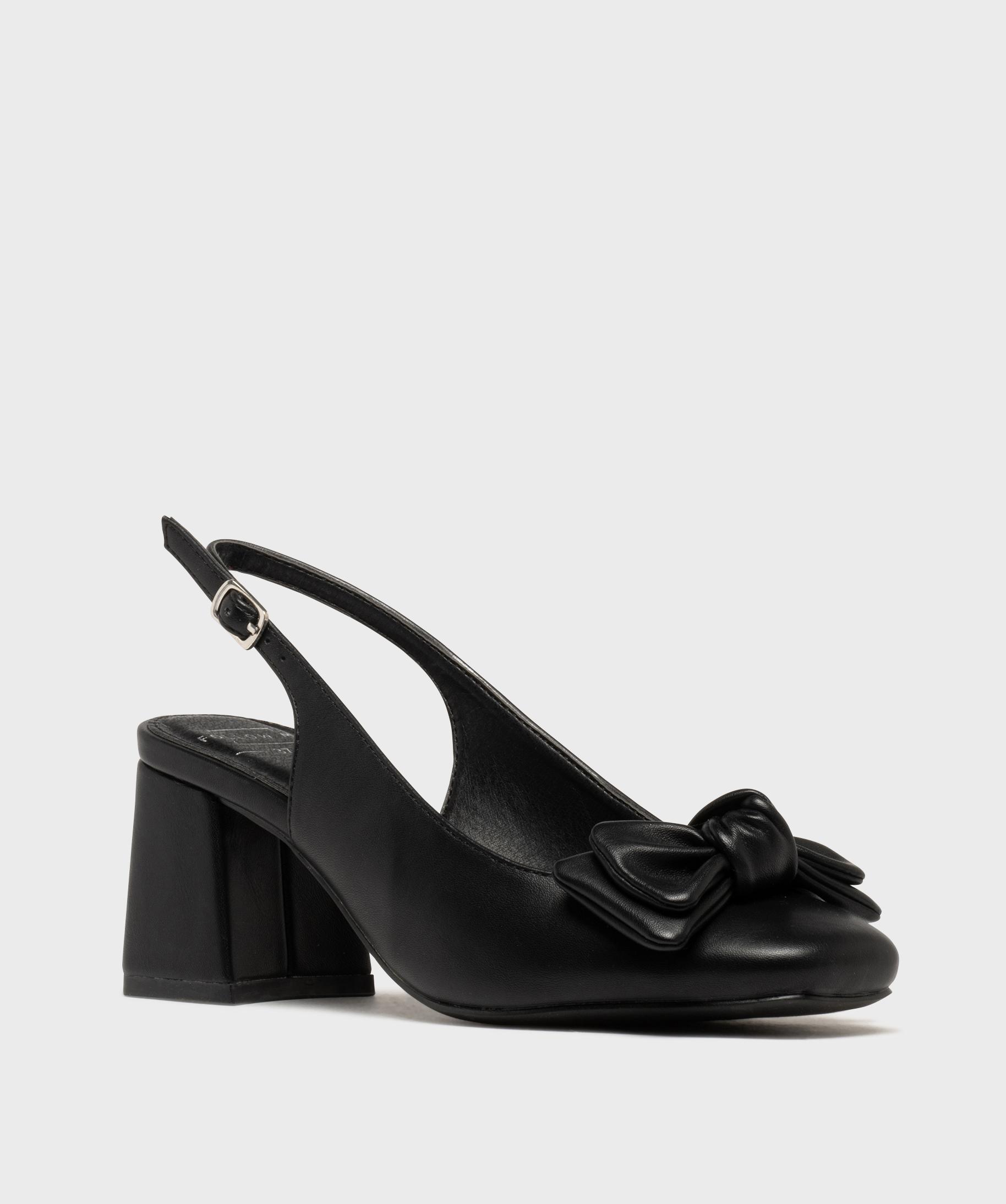 Escarpins ouverts à bride et bout carré femme