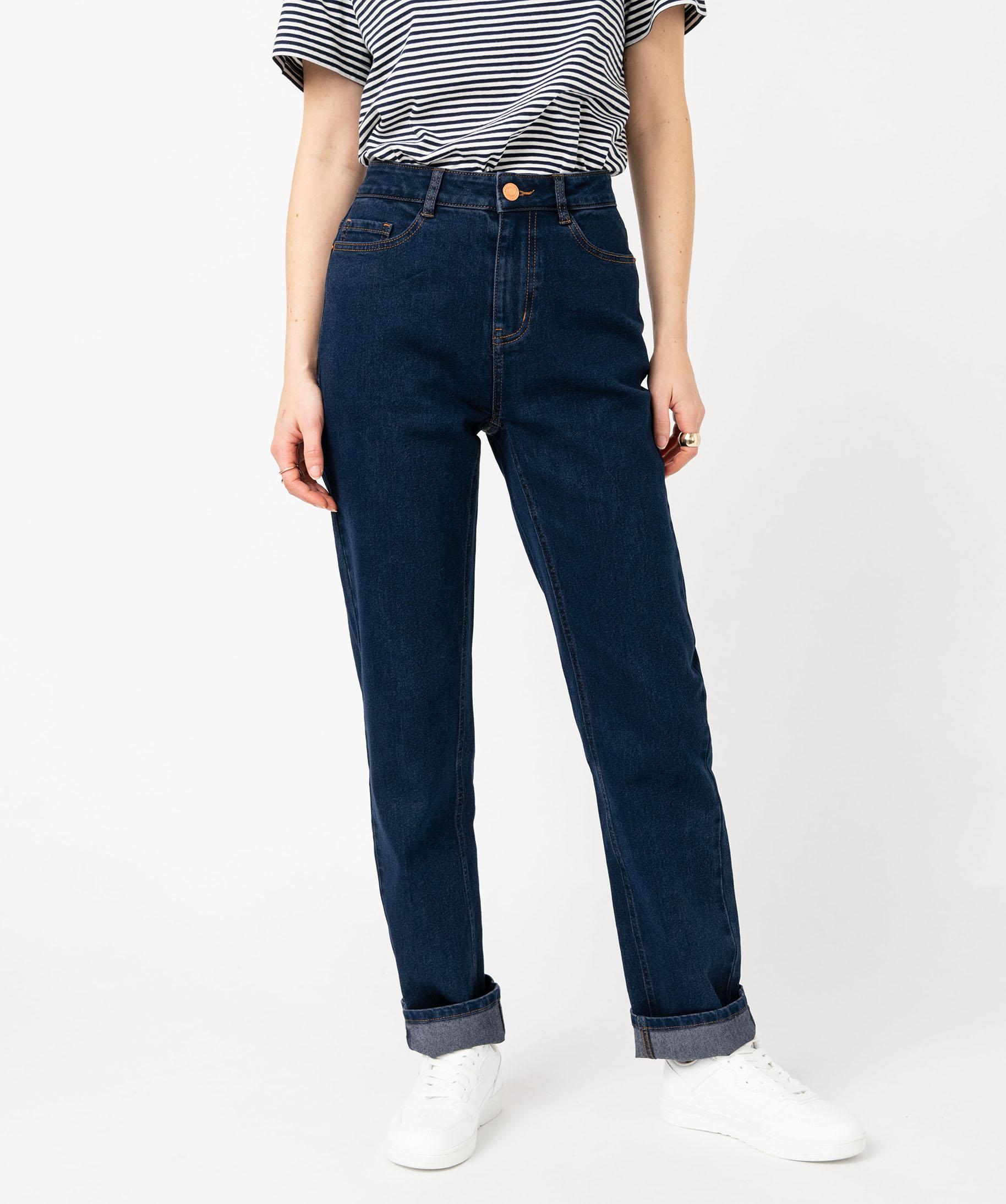Jean regular taille haute femme sales