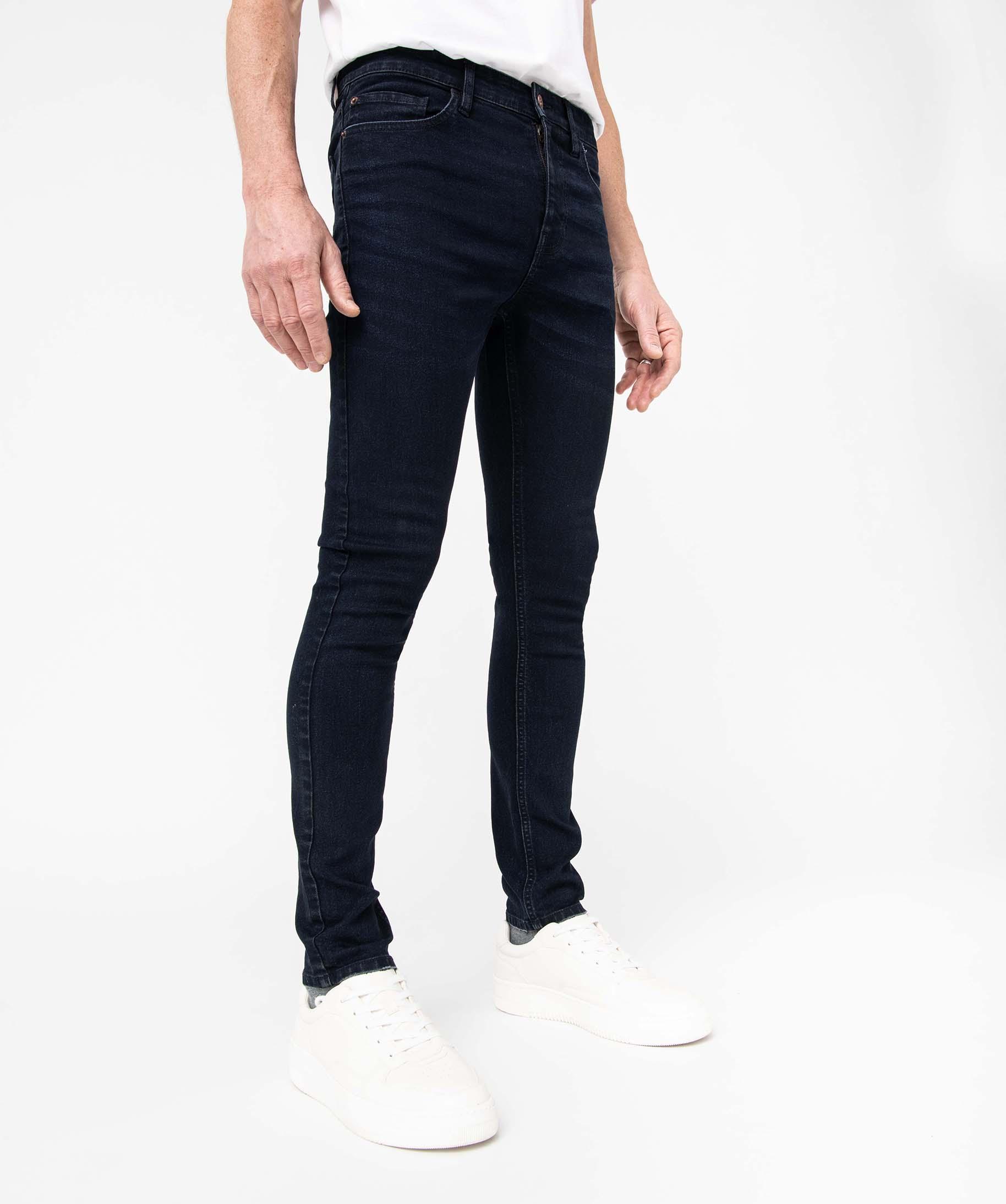 Jean Slim En Coton Mélangé Bleu Fonce Boss - Homme - 50501128-414-BLEU FONCE | Place des Tendances