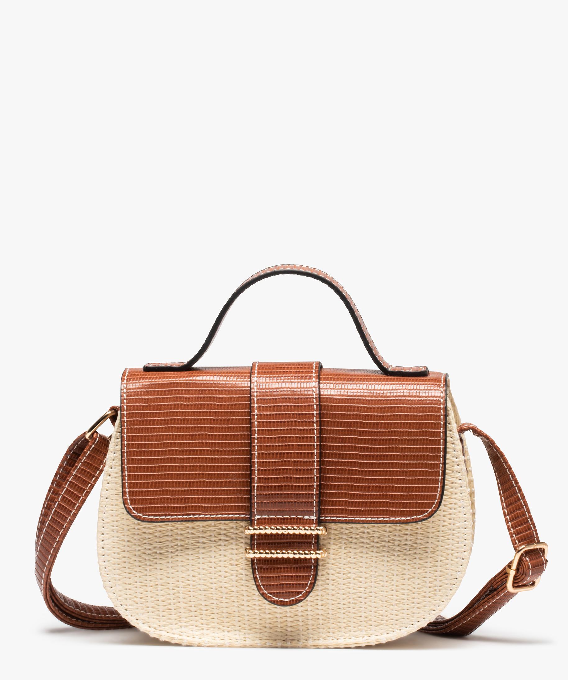 Grand sac à main en tissu VELVET STORM Marron foncé Marron foncé - Bagagerie - Maroquinerie
