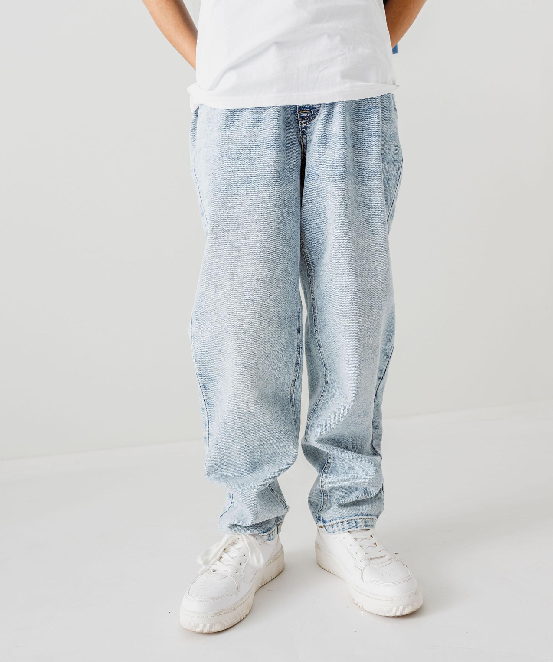 Générique Straight Jean Baggy Garçon Avec Ceinture Élastique