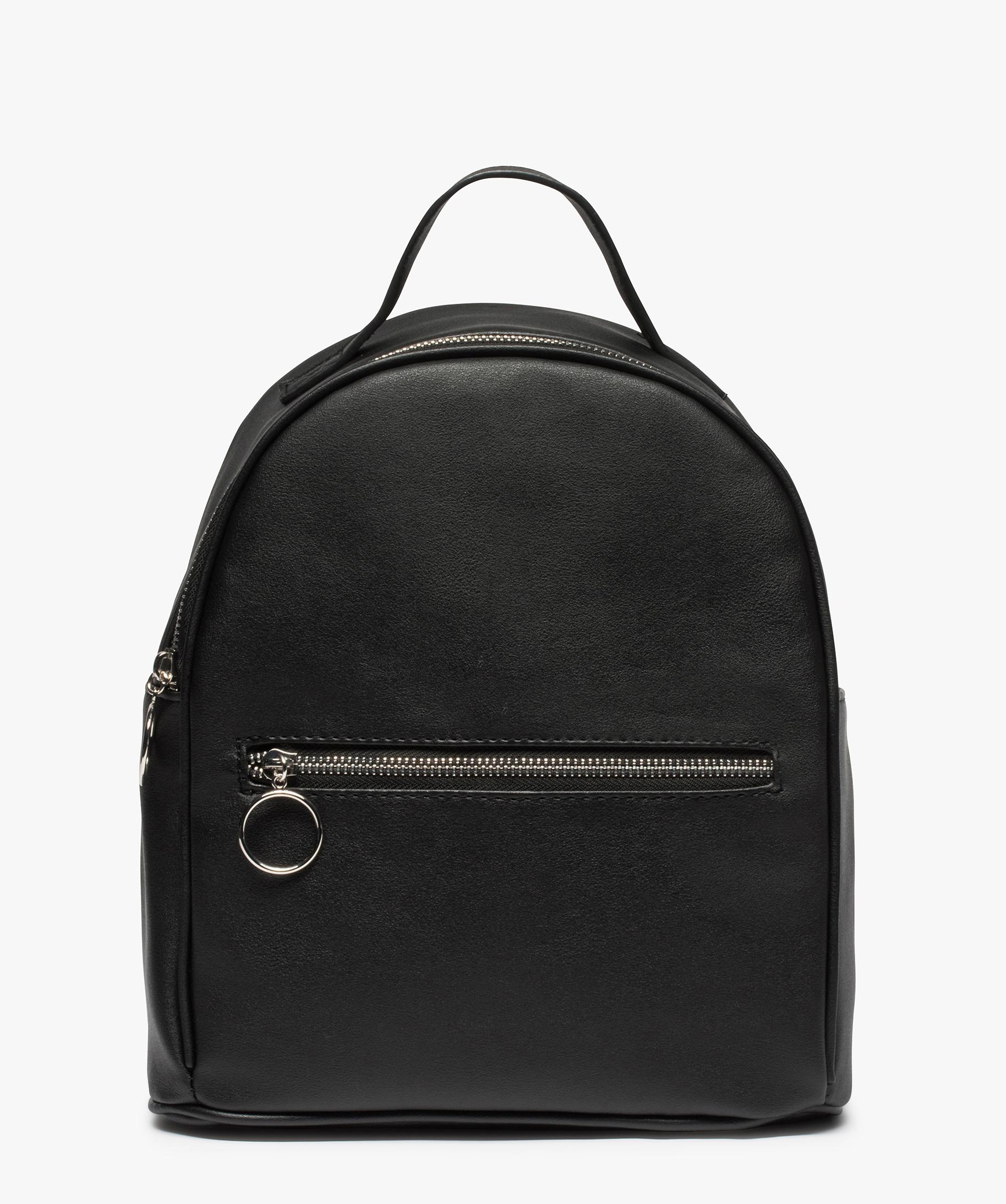 Sac dos femme avec poches zipp es noir GEMO