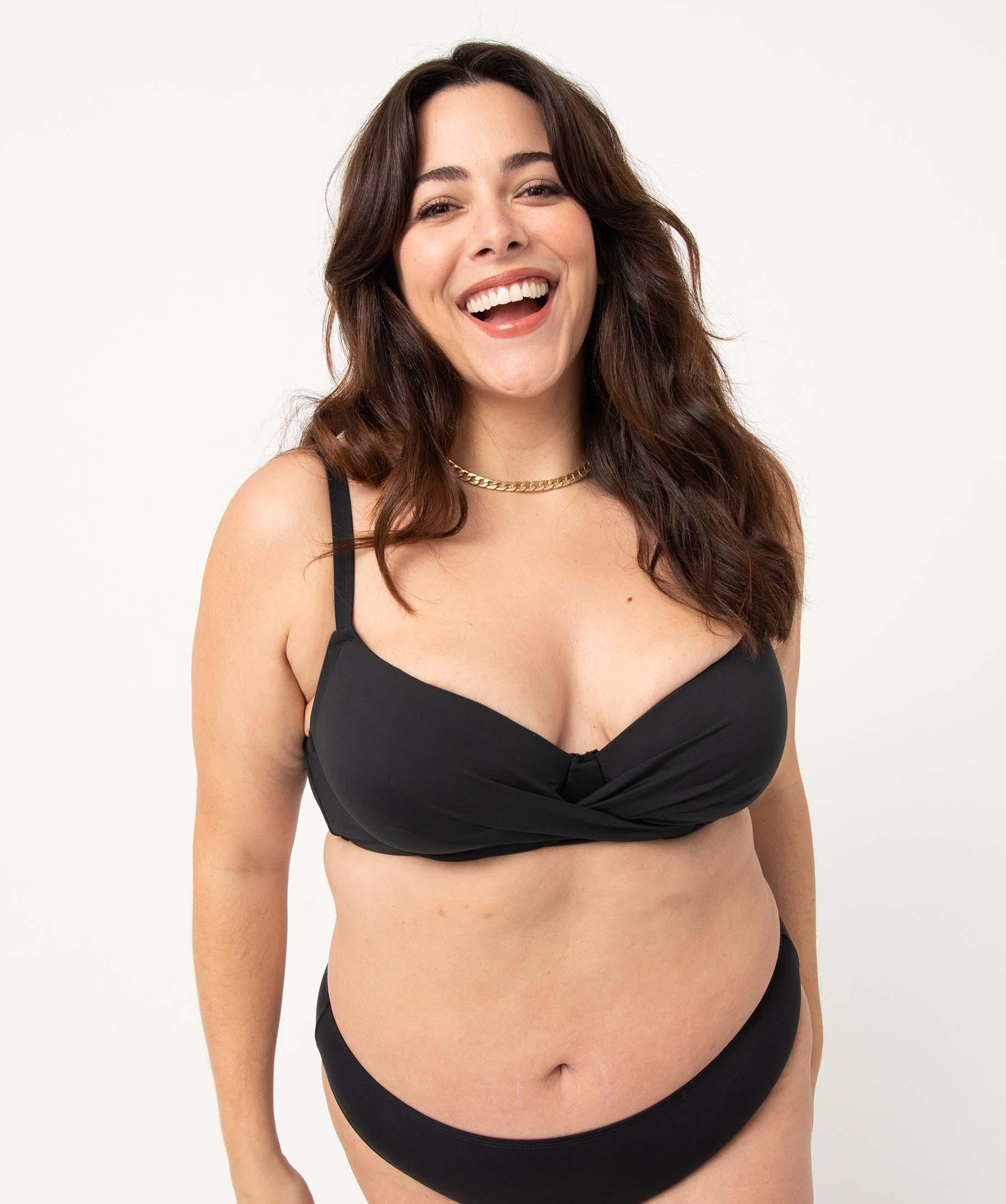 Haut de maillot de bain femme grande taille emboitant et drap