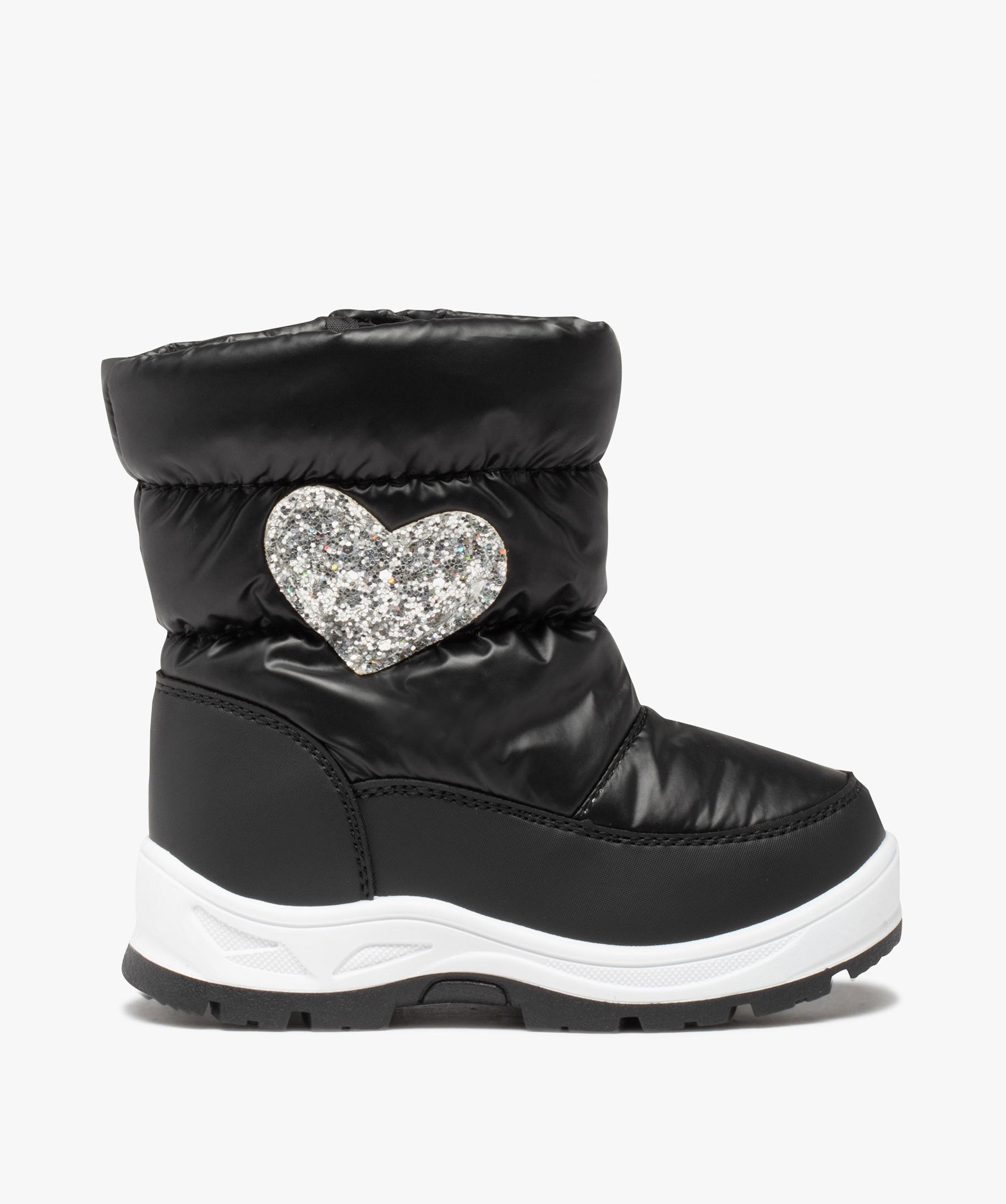 Bottes de neige fille avec c ur paillete