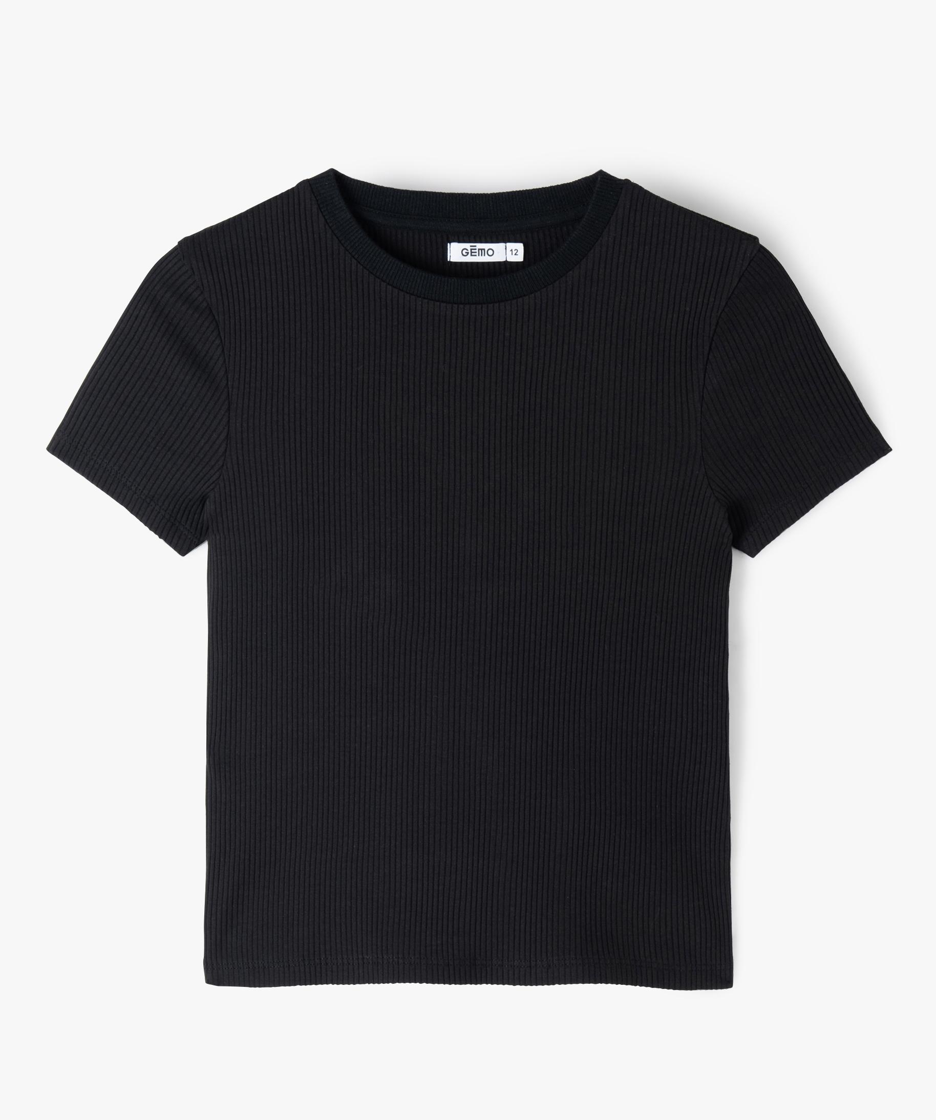 Tee-shirt Manches Courtes Miss Me – Rayé Noir Et Gris – Taille XL – Avec Gemmes Devant/derrière – Occasion Très Bon état