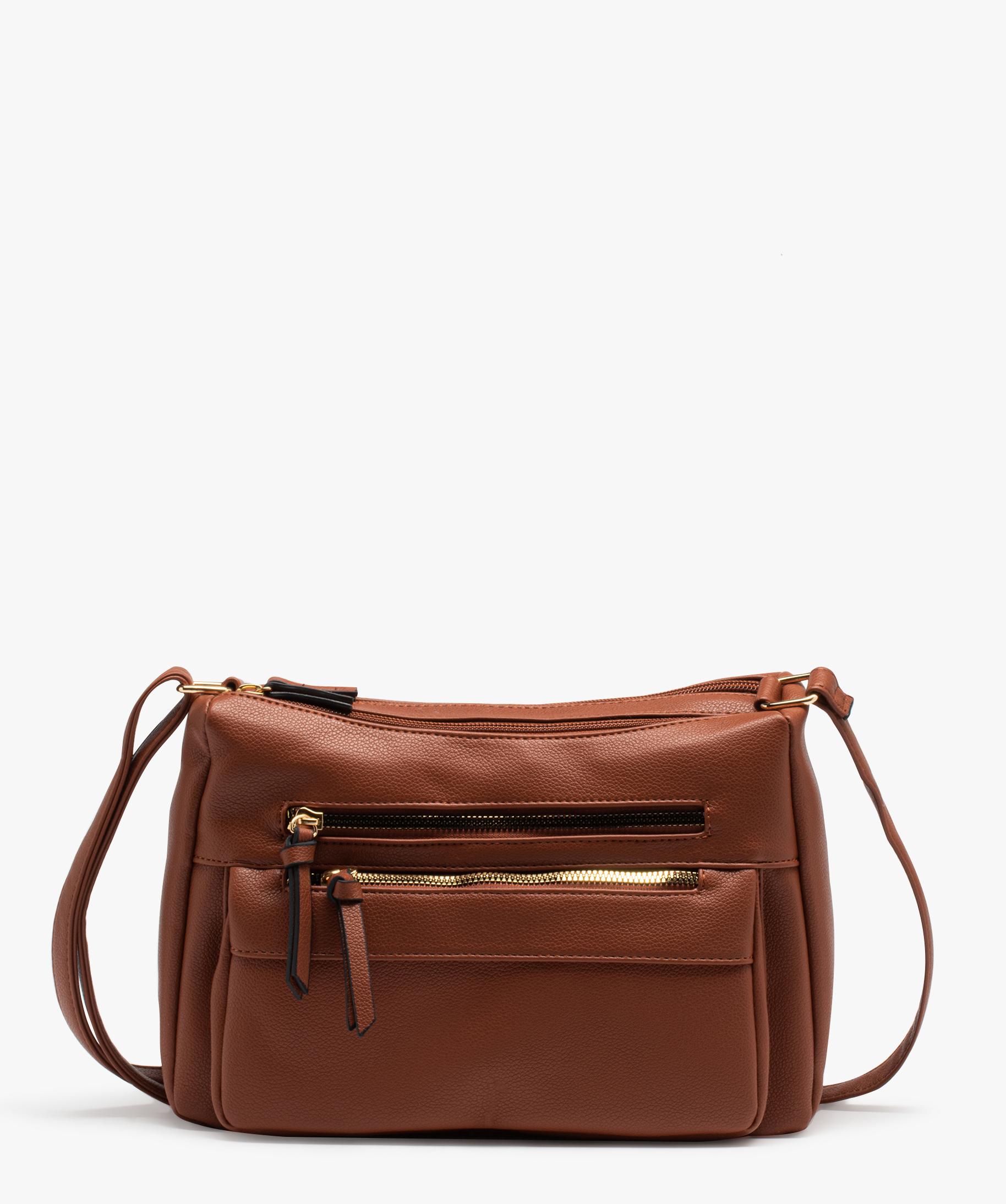 Sac Bandoulière Femme - Marque - Modèle - Poches Multiples - Cuir Pu - Ville Voyage Shopping