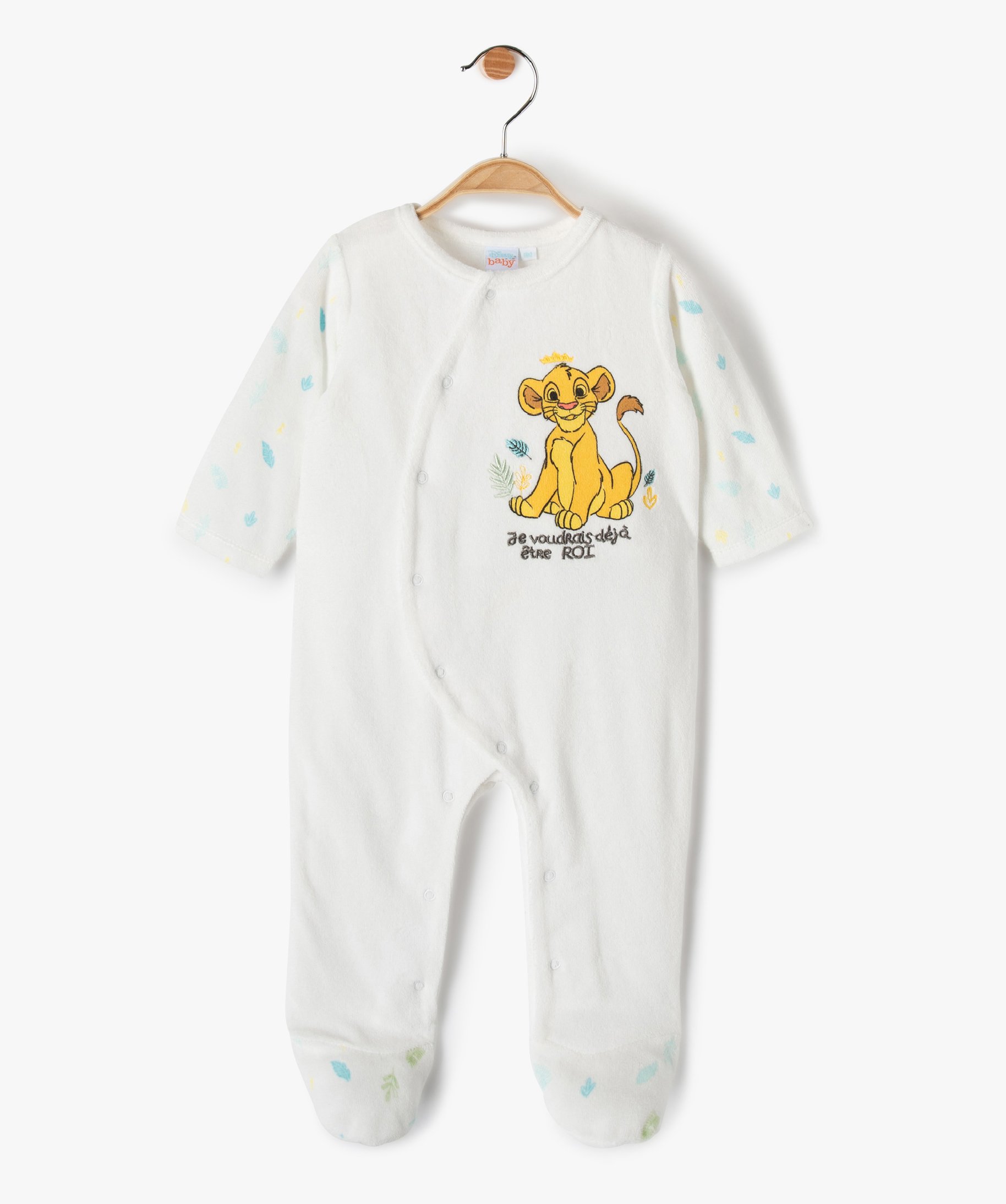 Pyjama dors-bien bébé en velours Le Roi Lion - Disney