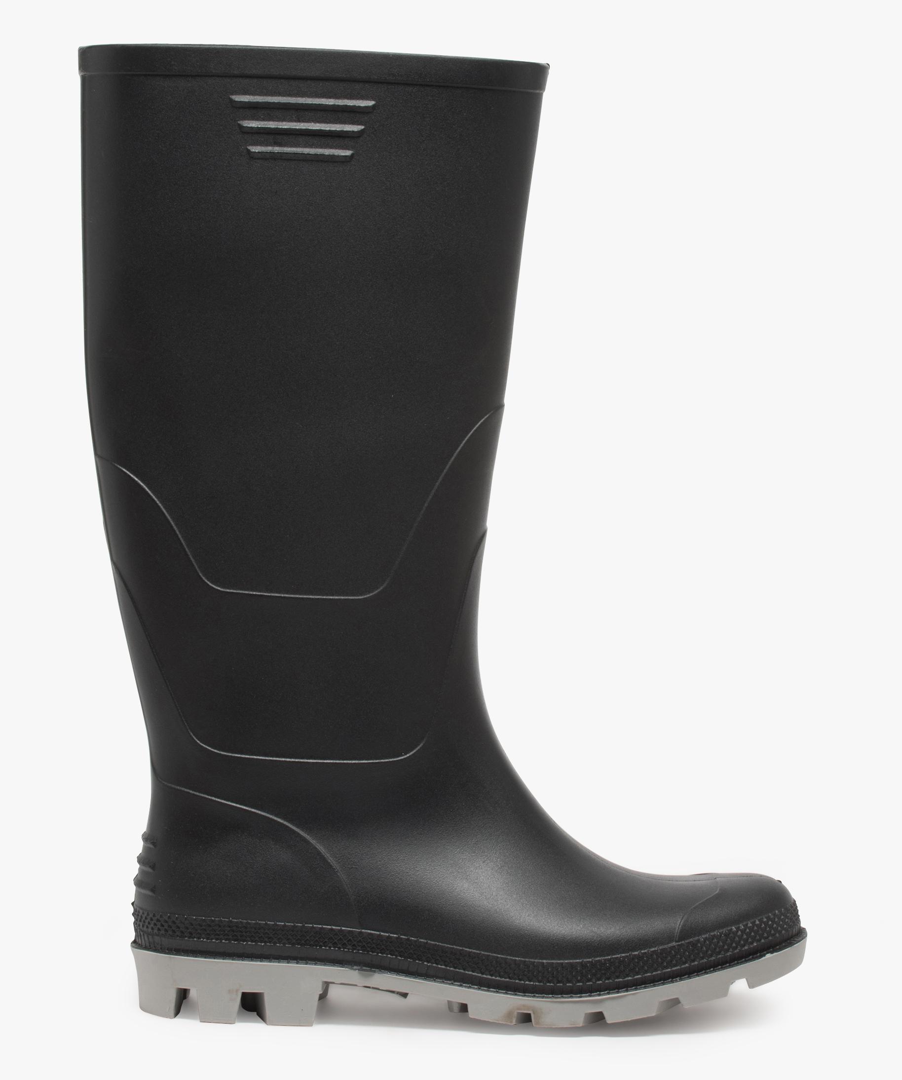 Bottes de pluie homme a semelle crantee contrastee